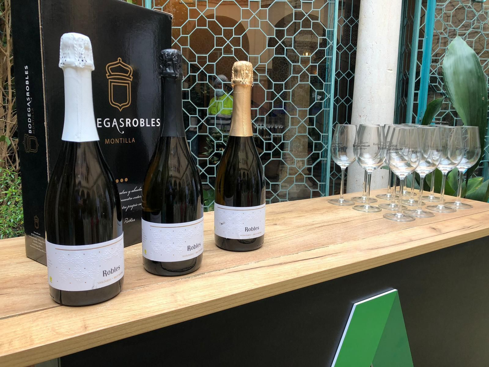 El vino espumoso Brut Nature de Bodegas Robles.