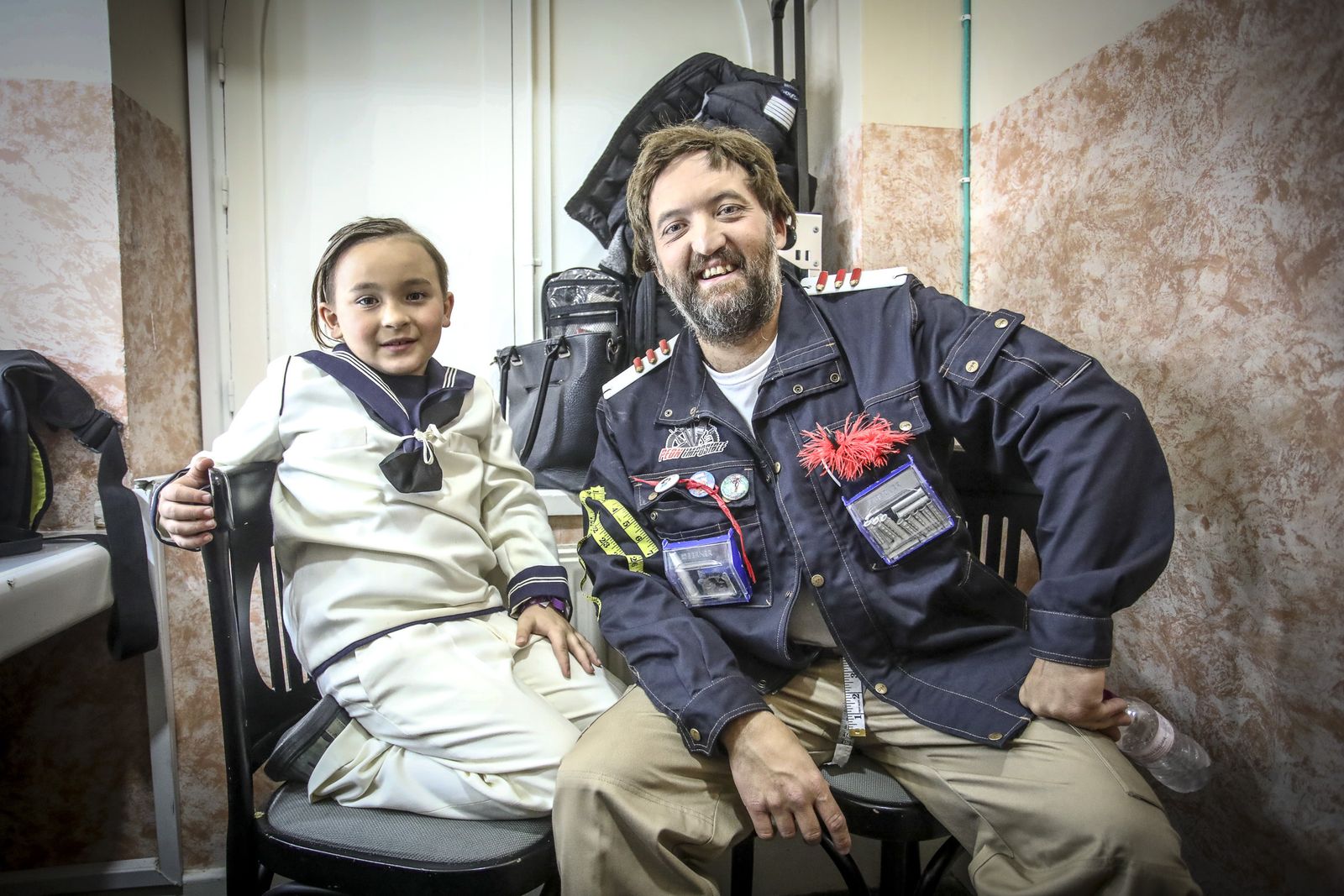 Ángel Gago junto a su hijo Mario.