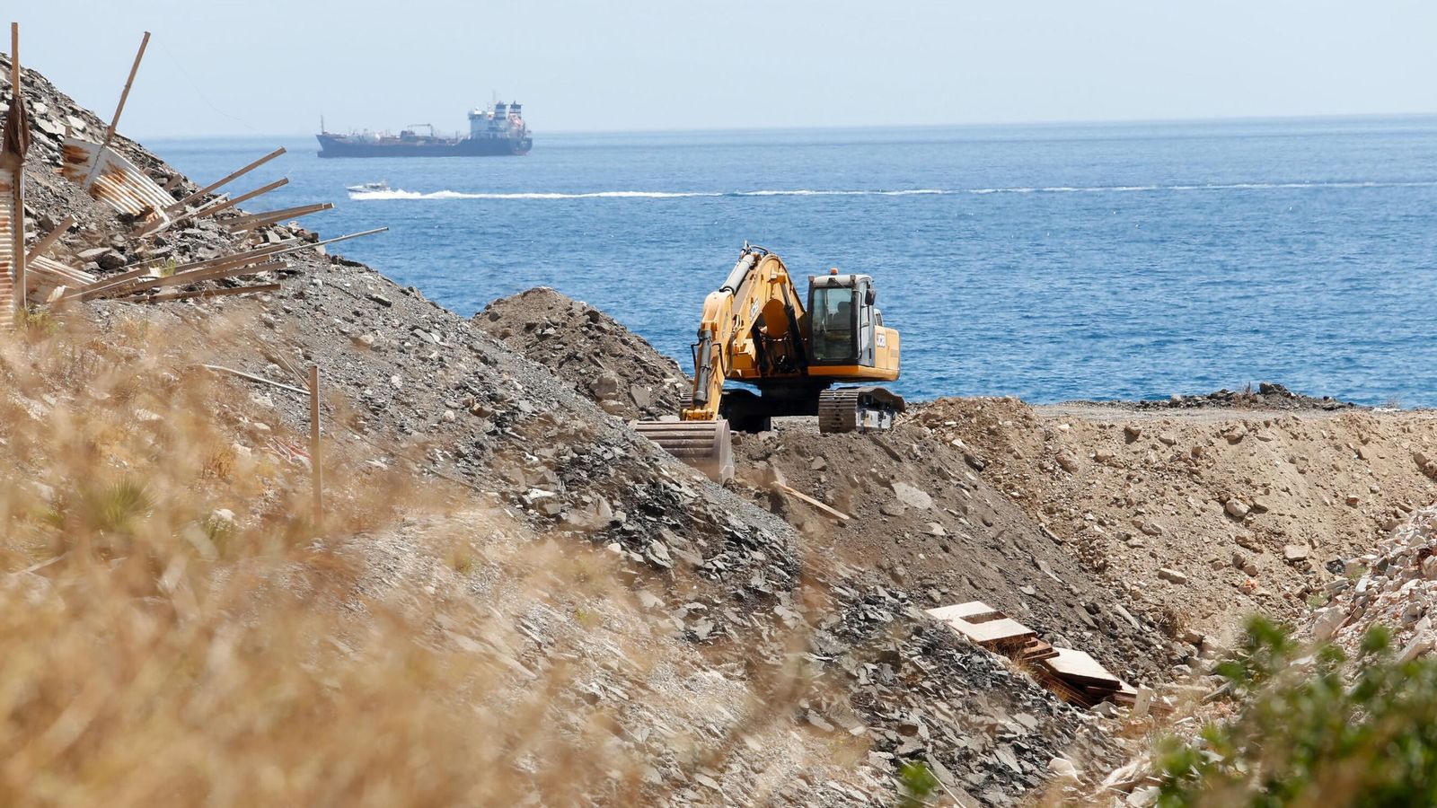 La costa este de Gibraltar, este lunes.