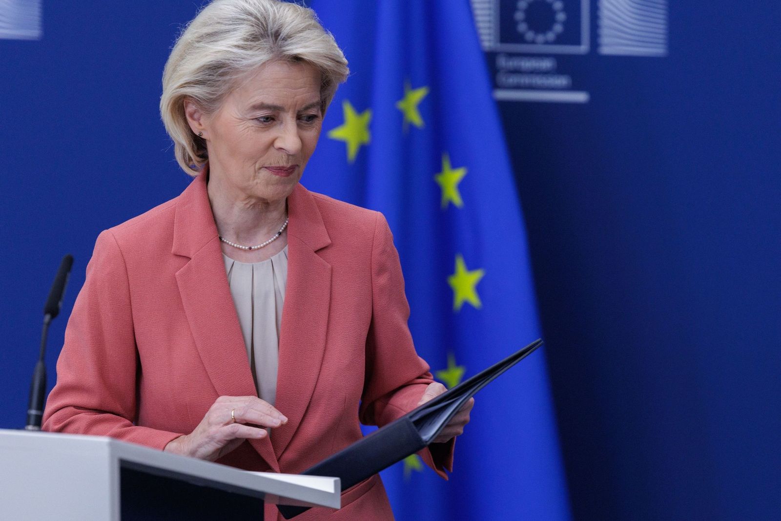 Ursula Von der Leyen, durante su comparecencia para anunciar la aplicación provisional del acuerdo con Mercosur