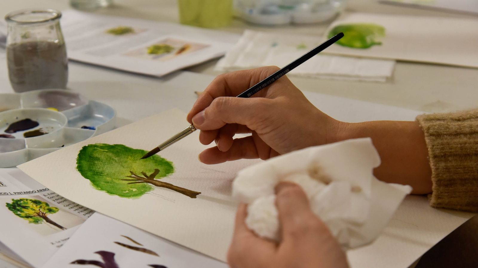 Las fotos del Taller de acuarela rapida en la Asociación Cultural Alarte