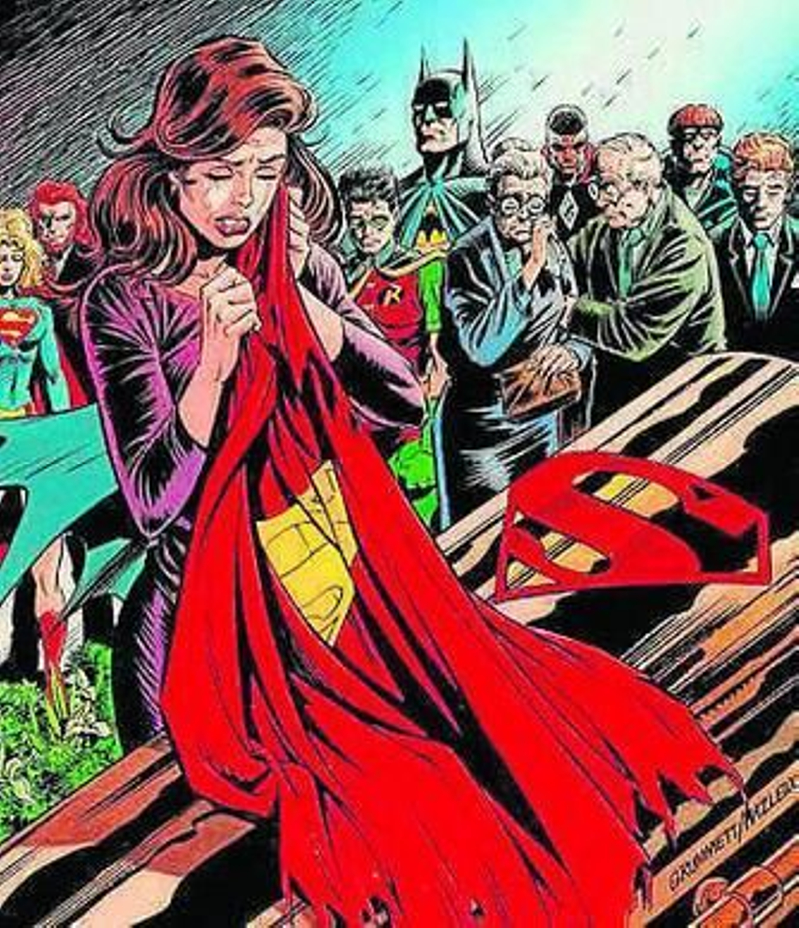 El funeral de Superman. El funeral de Superman.