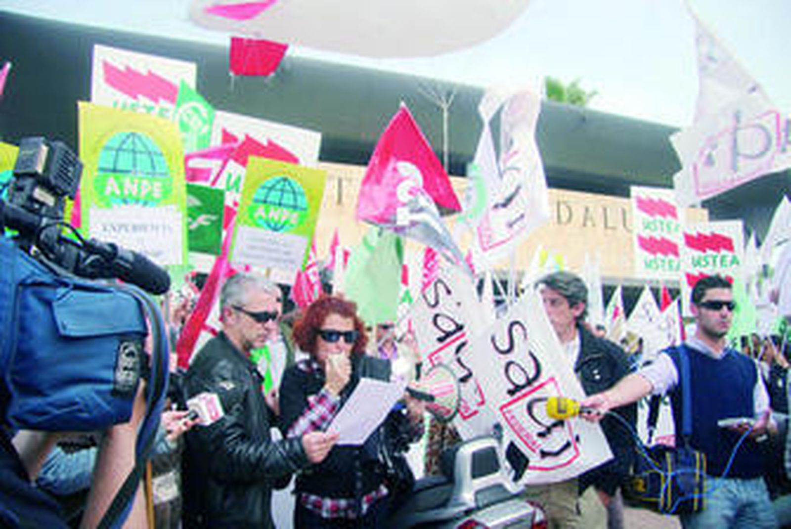 Manifestación de los docentes interinos el pasado 25 de marzo.