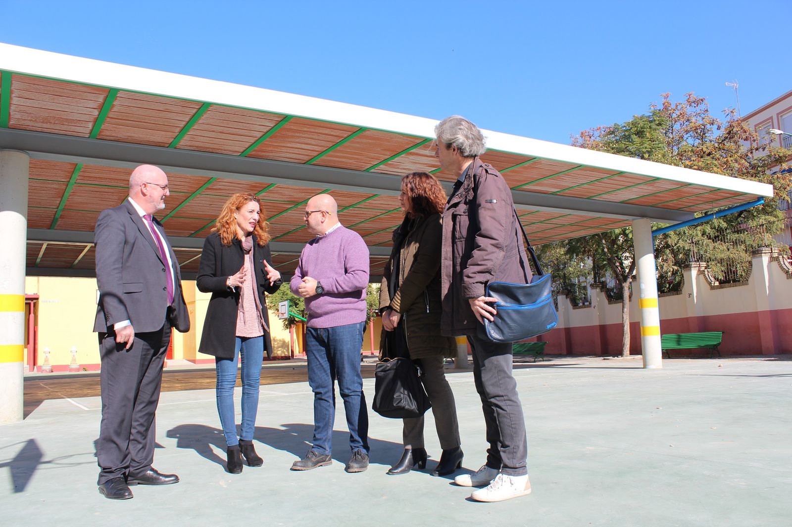 La cubierta instalada en el CEIP Arias Montano