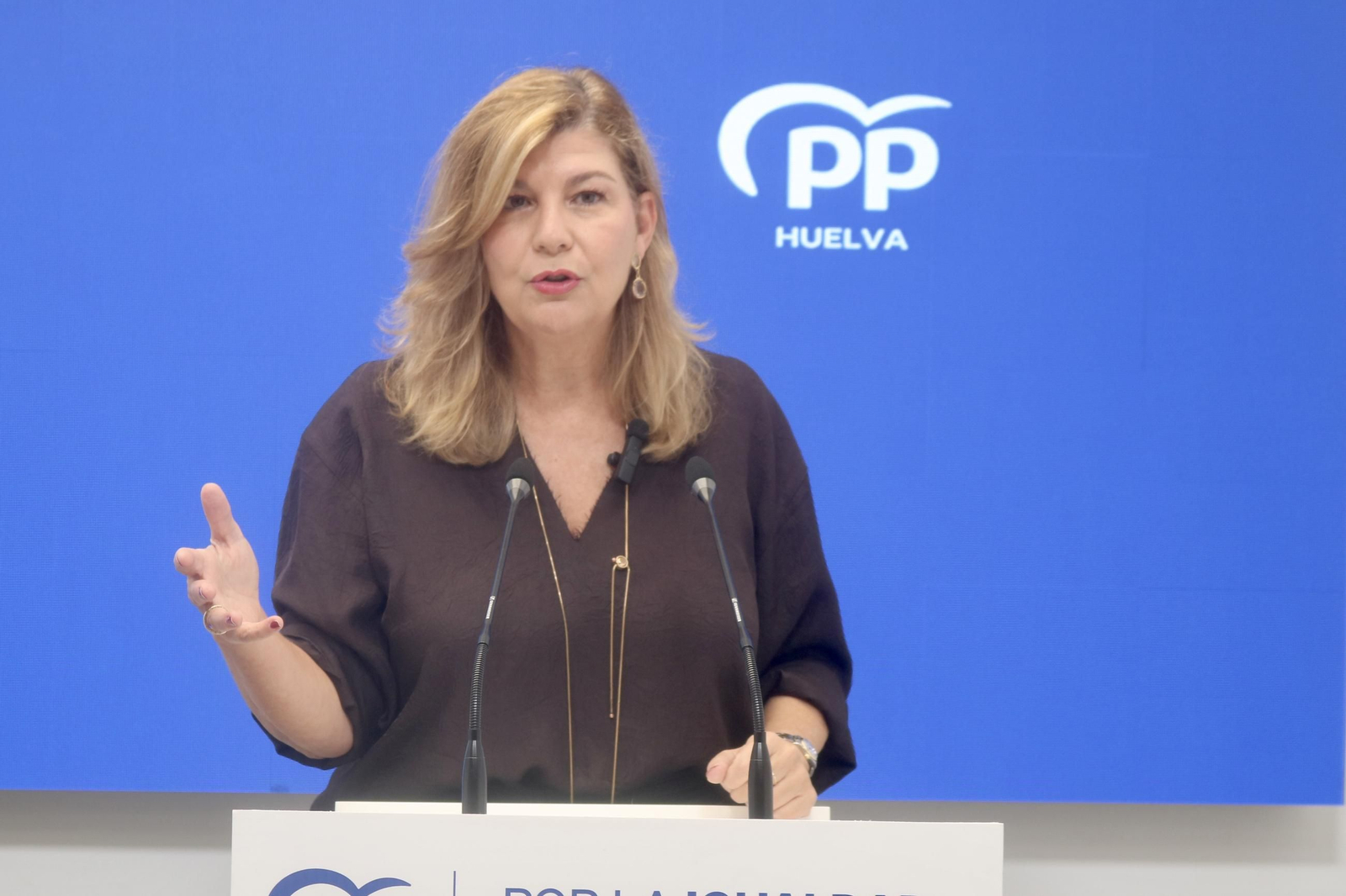 La popular Berta Centeno este miércoles en rueda de prensa.