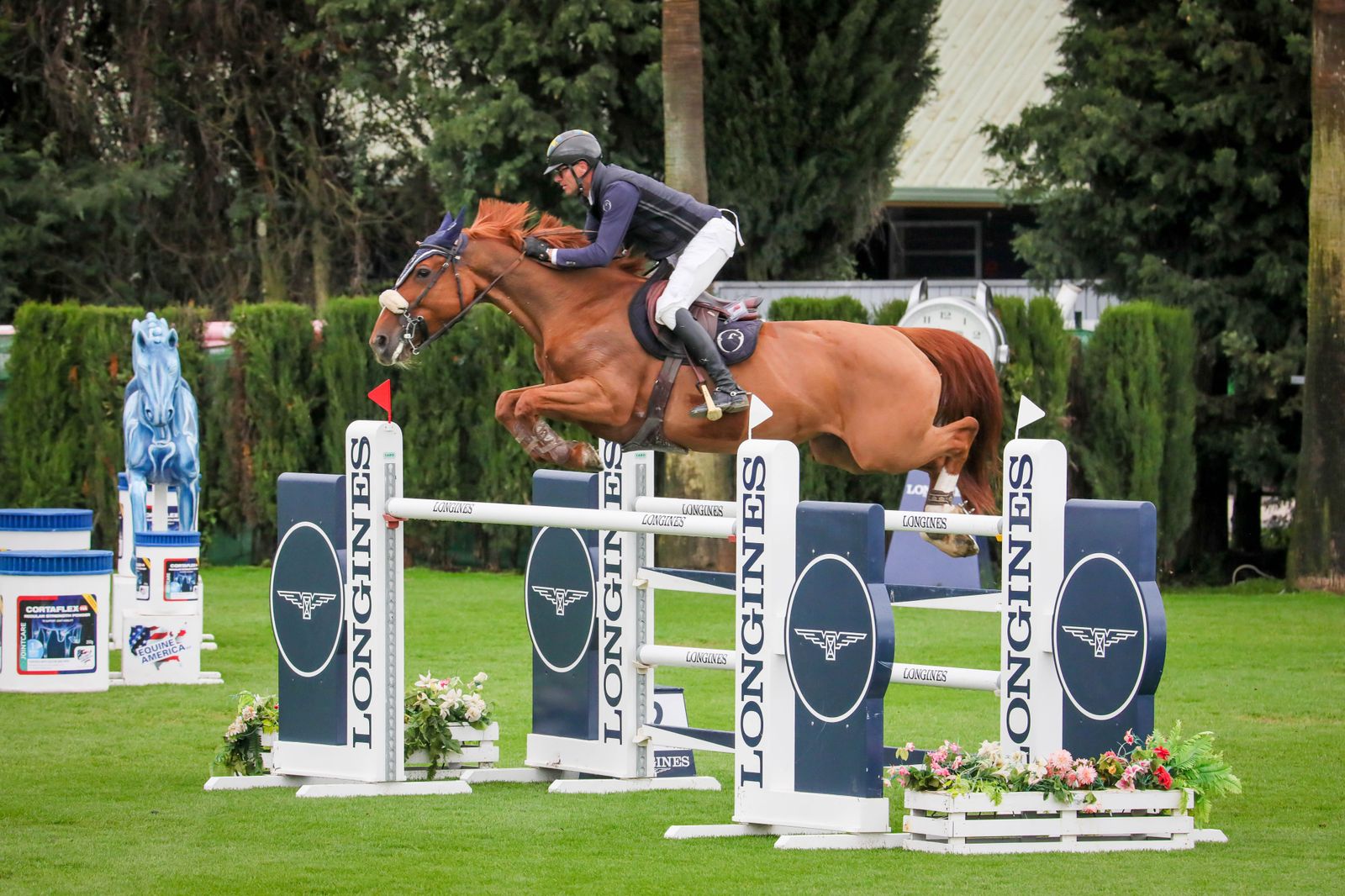 Marcus Westergren, en plena ejecución de uno de los ejercicios.