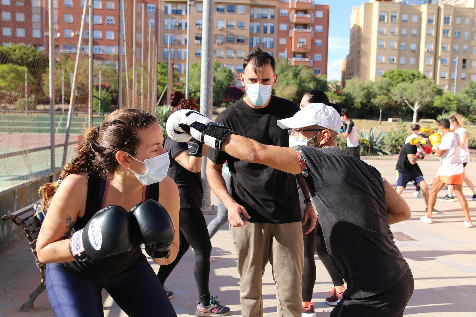 Fotogalería del entrenamiento del Almería Boxing.