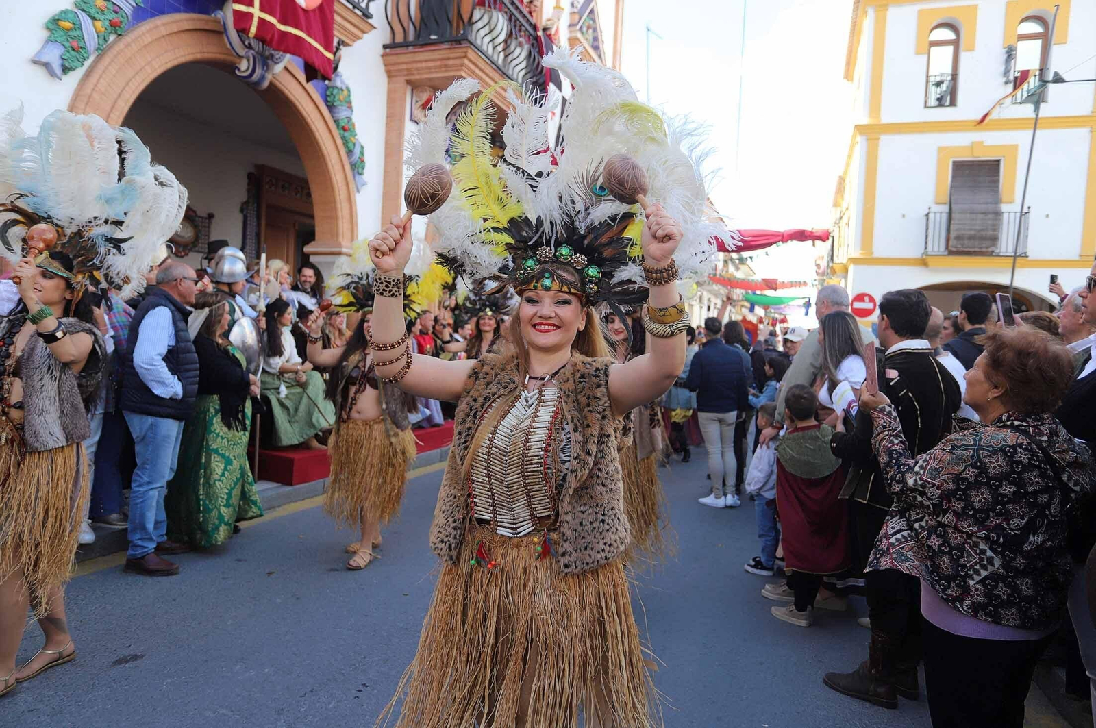 Imágenes del gran ambiente en la Feria Medieval de Palos de la Frontera, Huelva