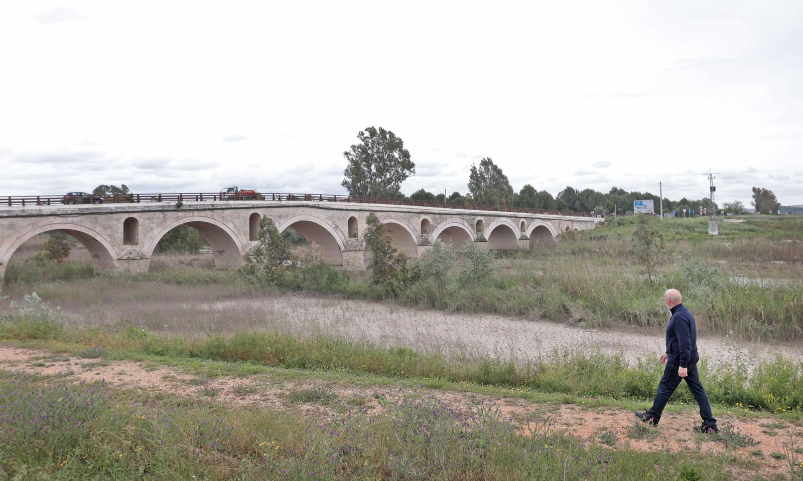 El divulgador Agustín García Lázaro camina junto al sendero del puente de la Cartuja. El divulgador Agustín García Lázaro camina junto al sendero del puente de la Cartuja.
