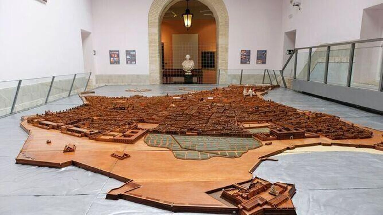 Maqueta de Cádiz en el Museo de las Cortes