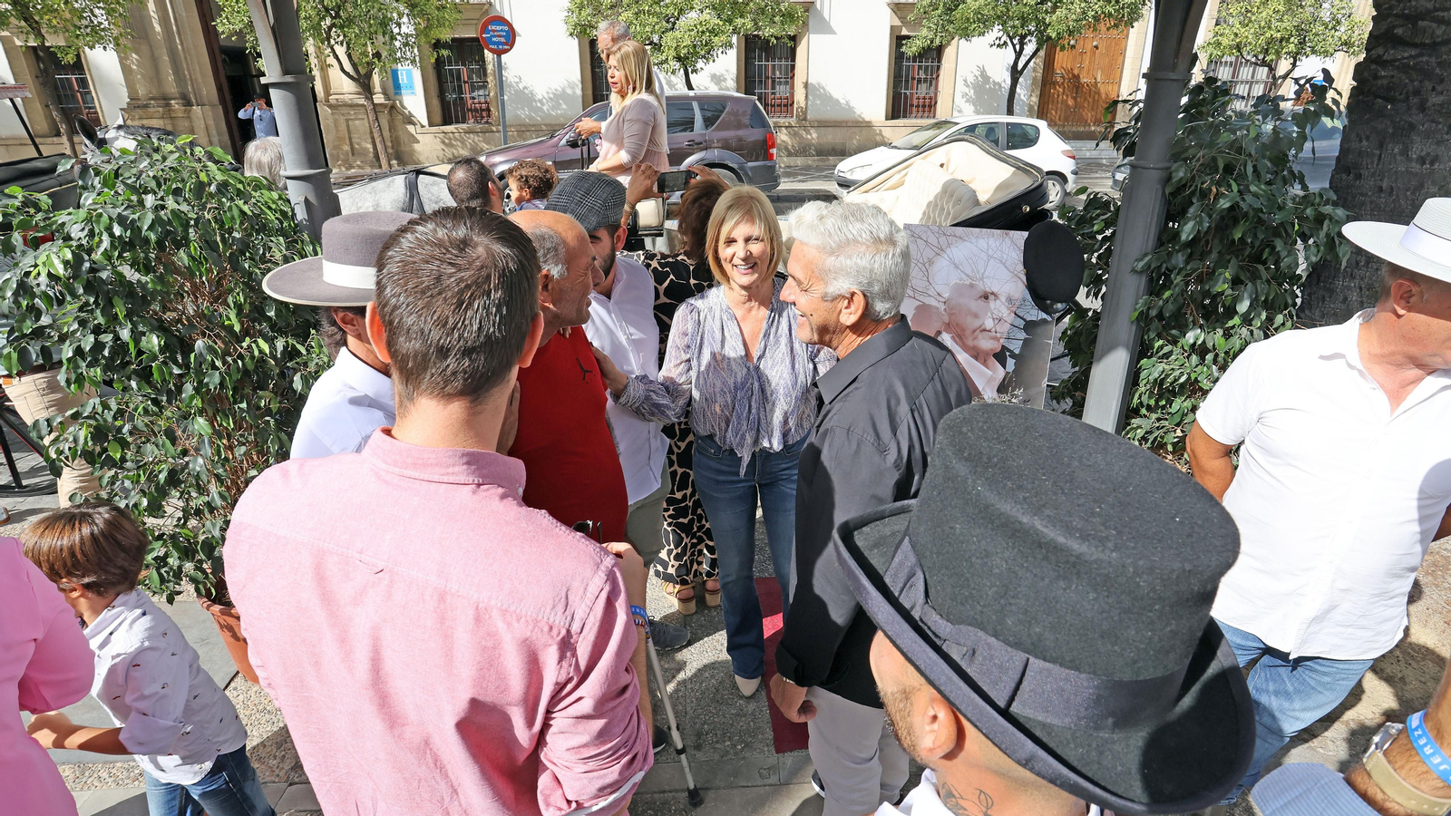 Homenaje al cochero Benito Fernández en Jerez