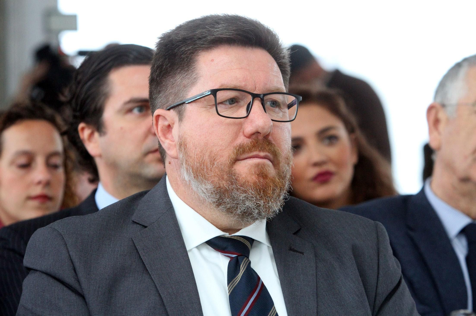 Imágenes de la colocación de la primera piedra de la planta de ElPozo en Jabugo.