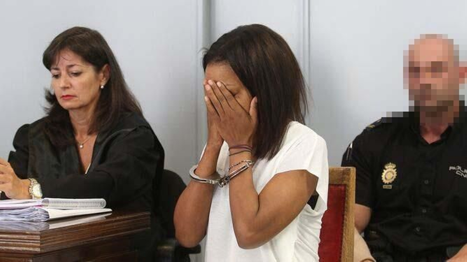 Ana Julia Quezada durante la vista oral.