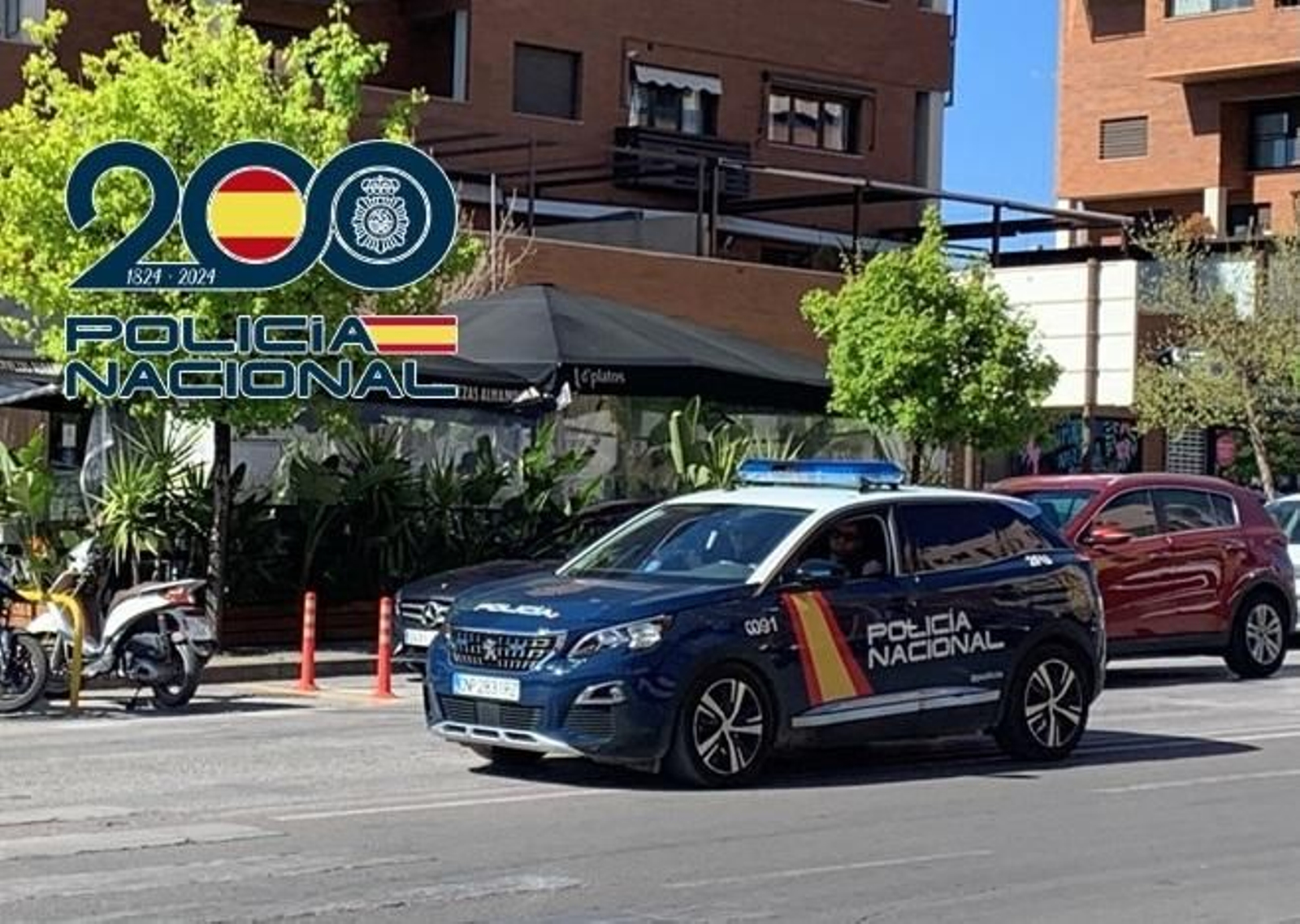 Vehículo policial en Granada