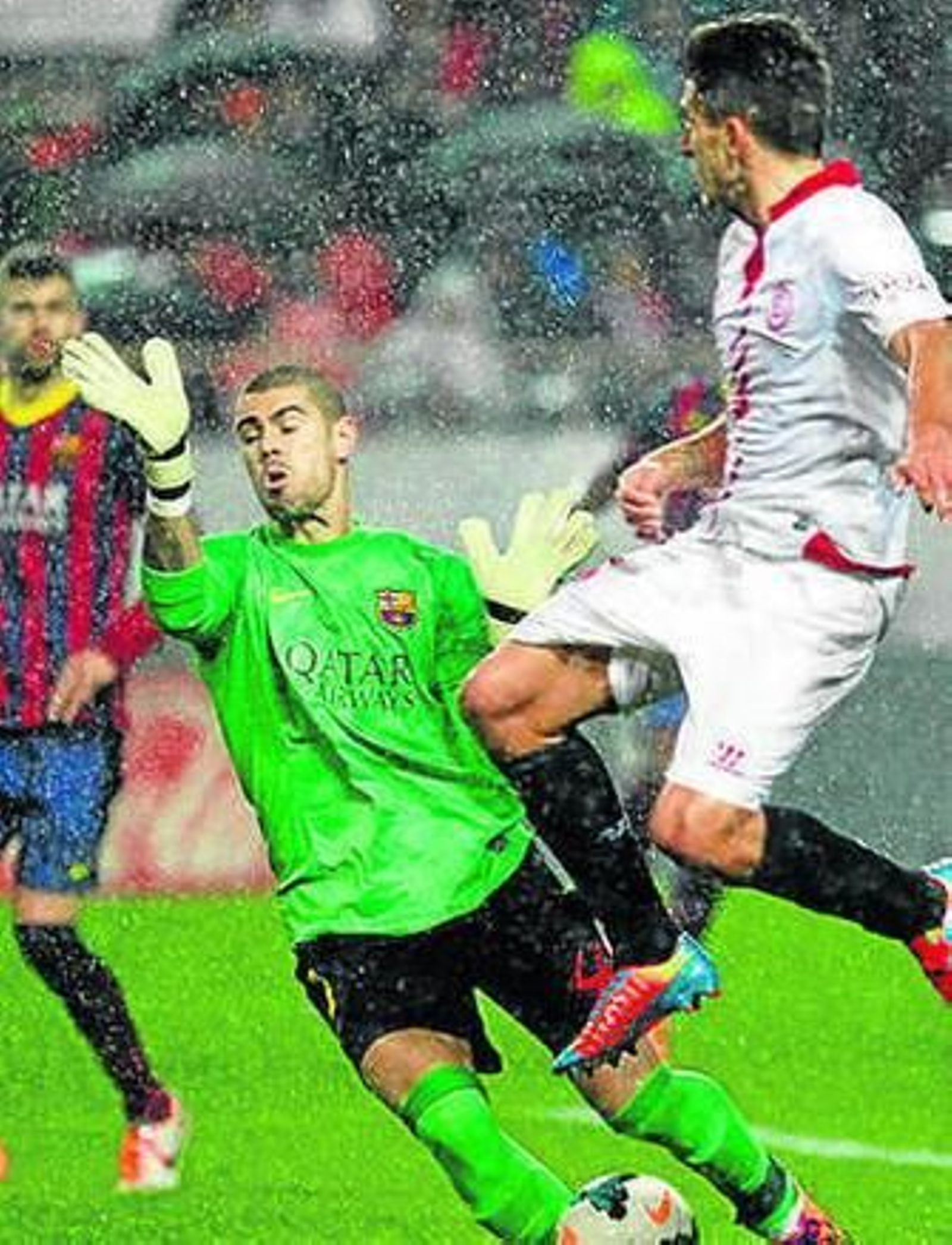 Daniel Carriço y Víctor Valdés.