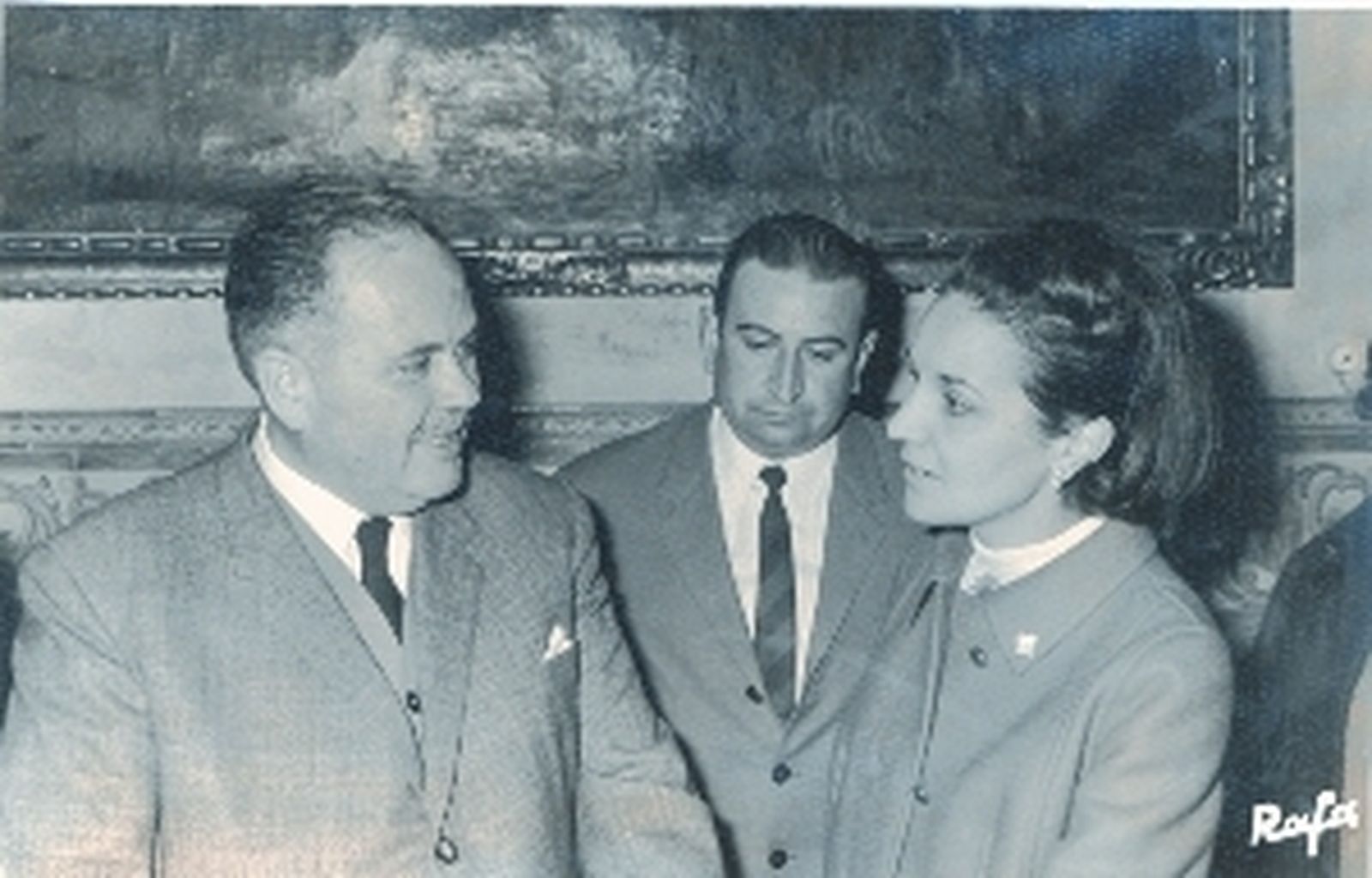 Antonio Ojeda, con Manuel Delgado y Mercedes Carbó,  el día de la inauguración del primer colegio de Afanas.