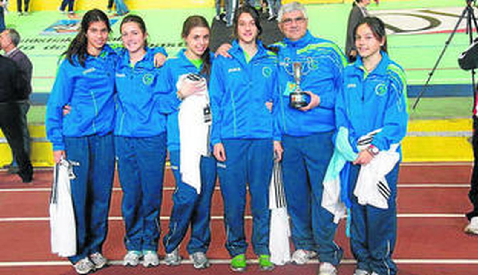 Las algecireñas, ayer en Anoeta.