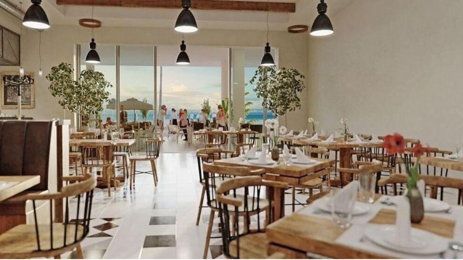 Una de las zonas de comedores con las que contará el nuevo hotel.