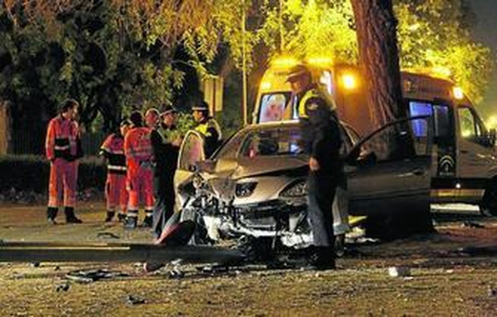 Accidente con un motorista muerto en Los Remedios, el pasado enero.
