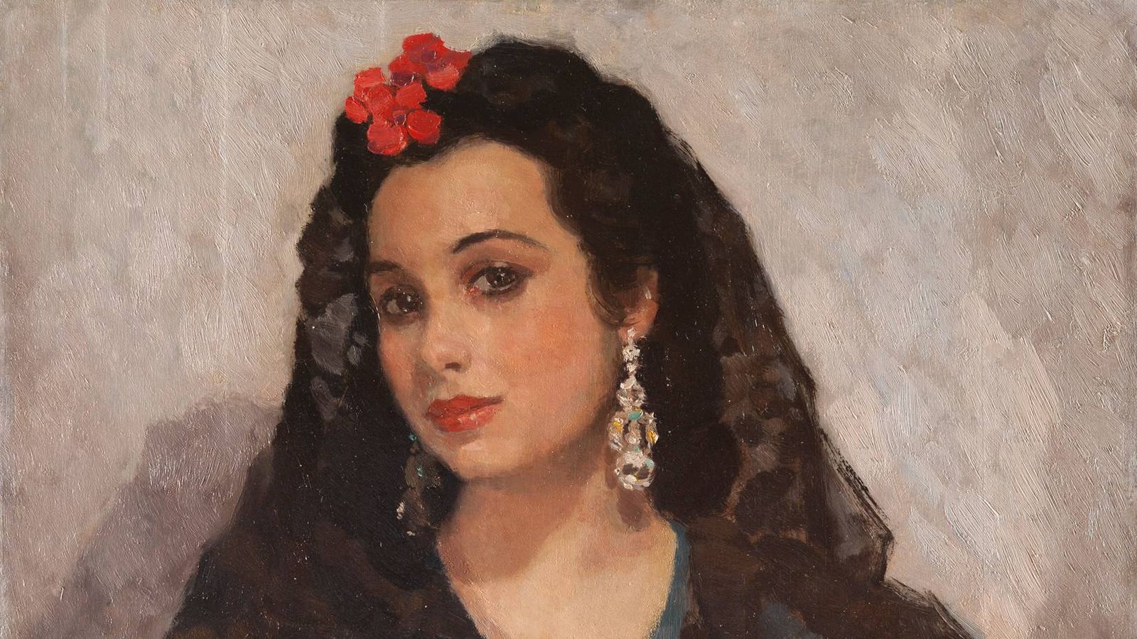 Retrato de Reyes Lallena, por Juan Miguel Sánchez Fernández. 1943