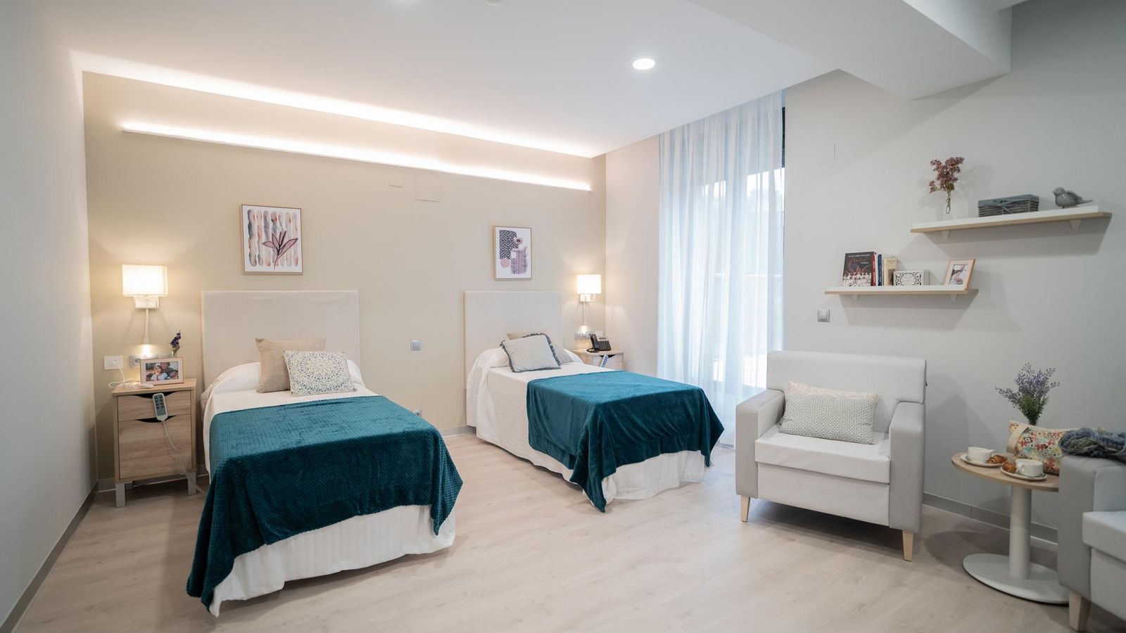 Una de las habitaciones dobles Una de las habitaciones dobles