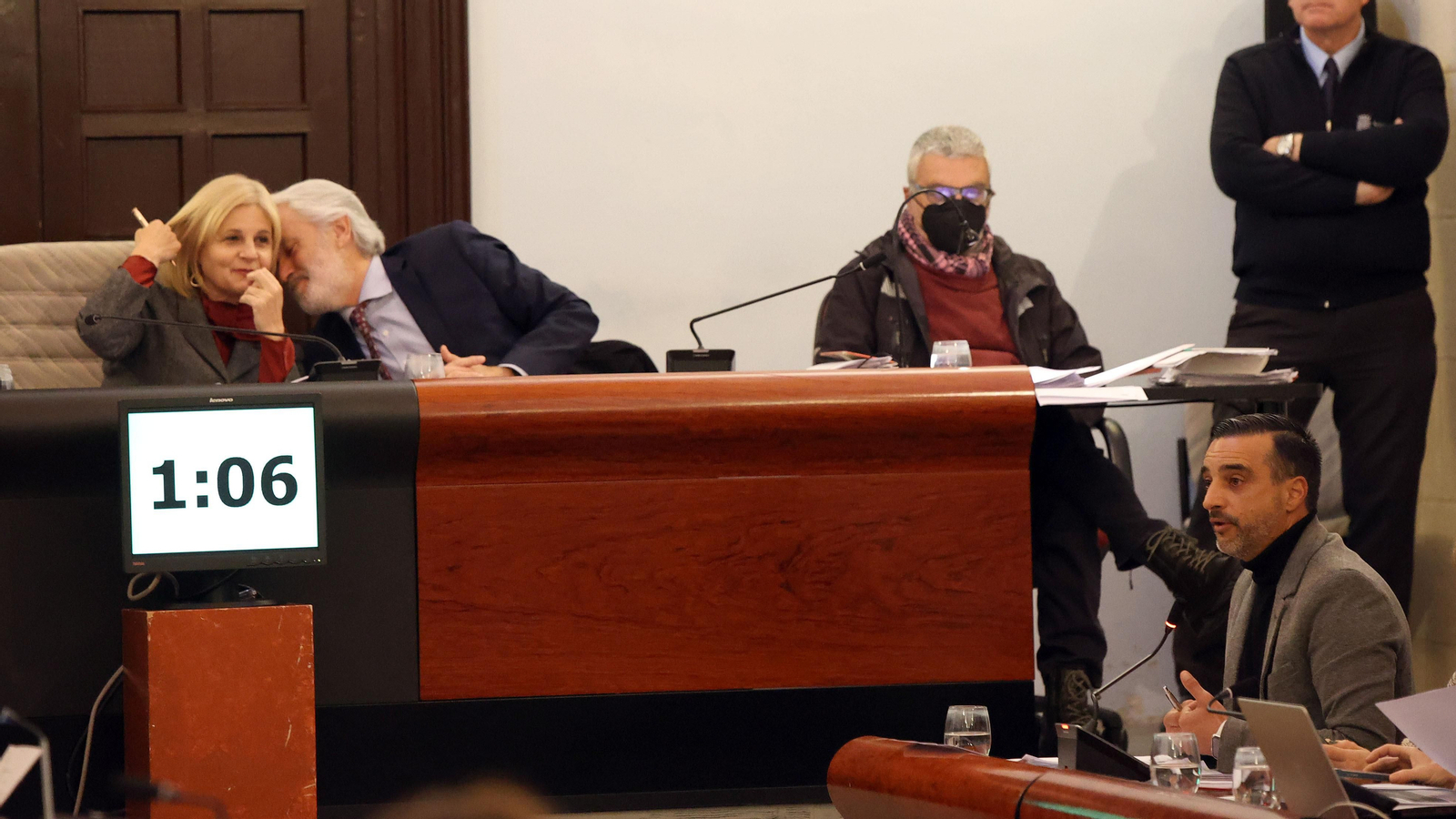 El edil del PSOE, José Antonio Díaz, durante una intervención en un pleno.