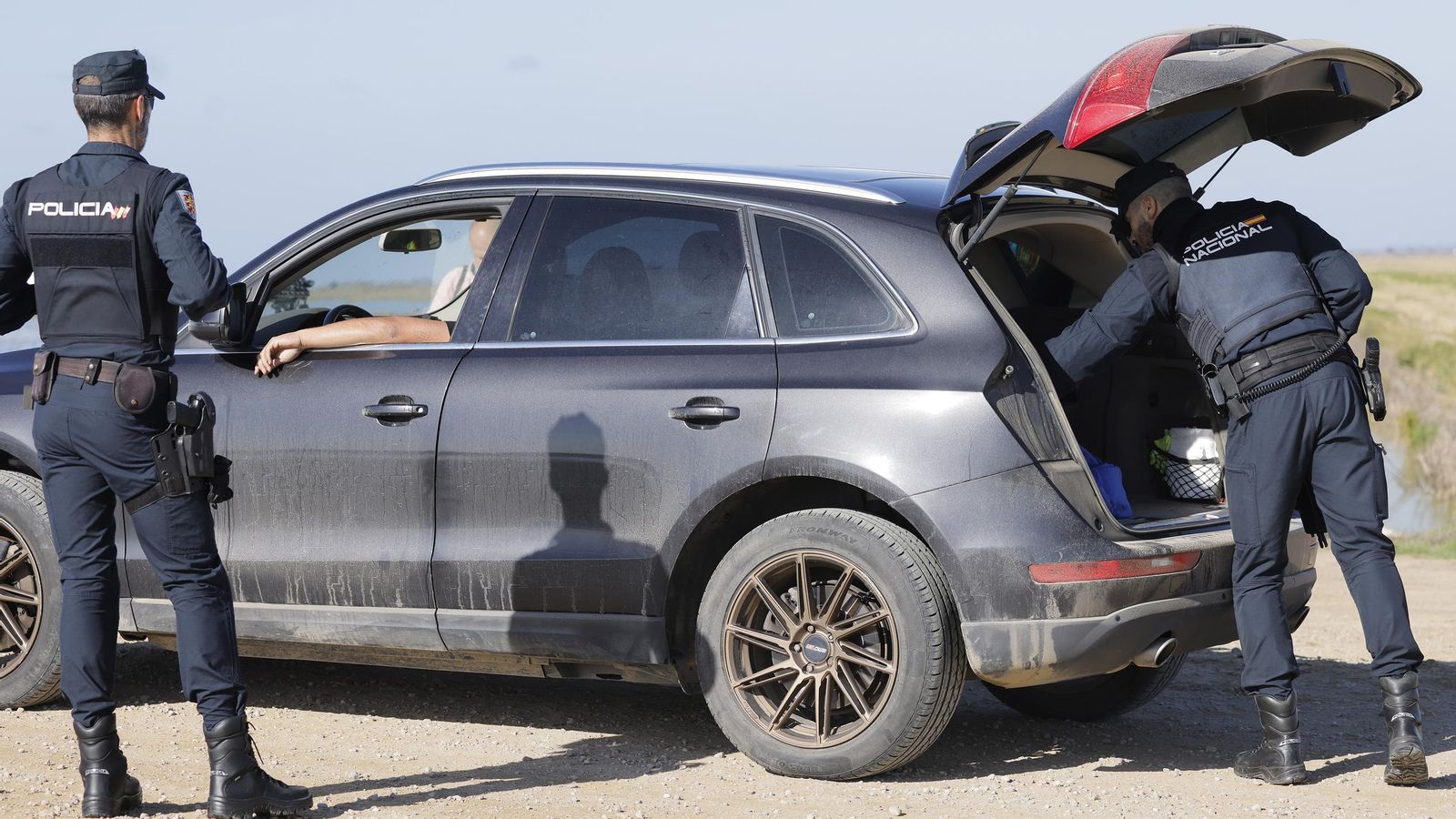 Inspección de un vehículo.