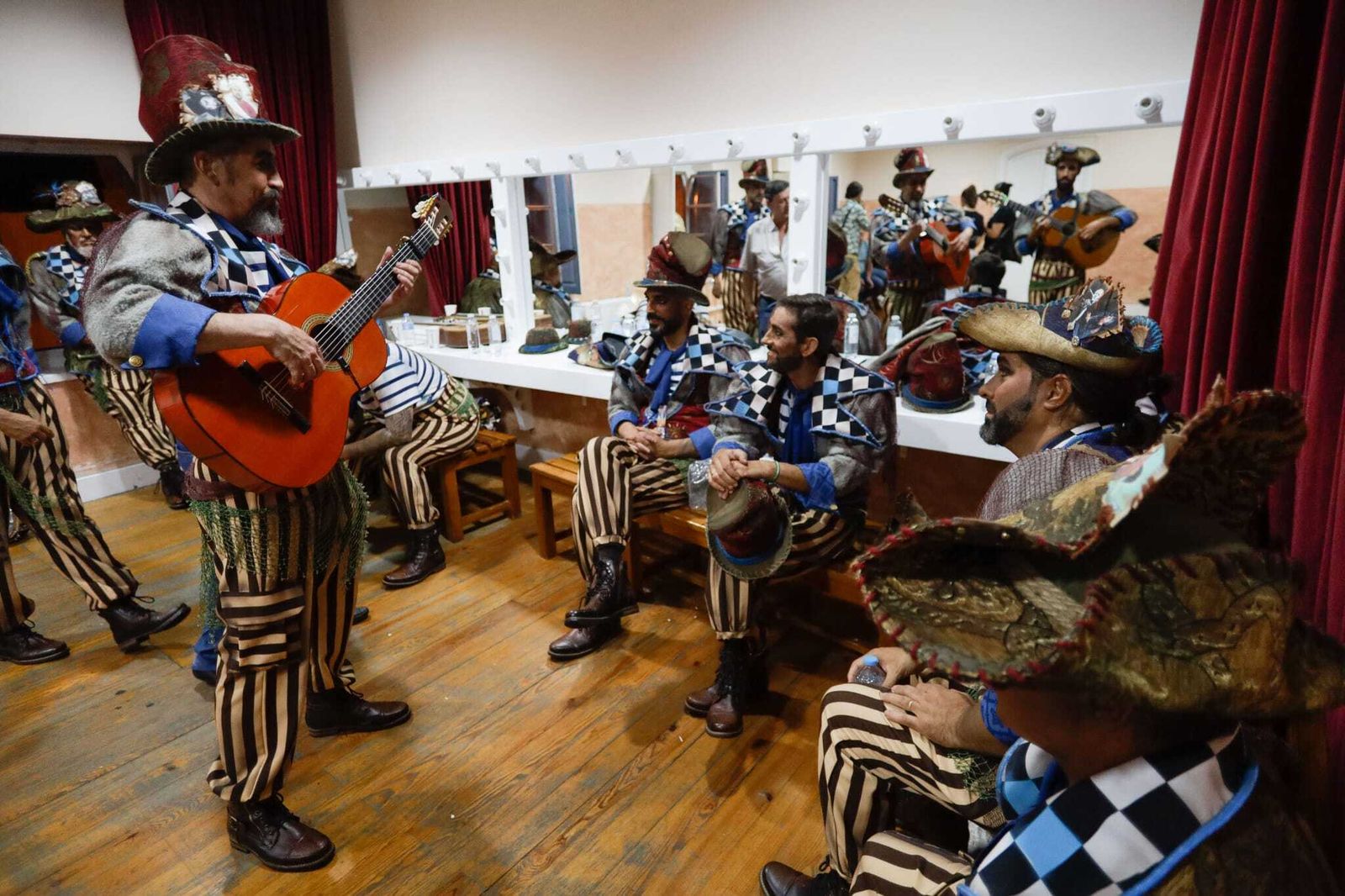 El ambiente en camerinos.