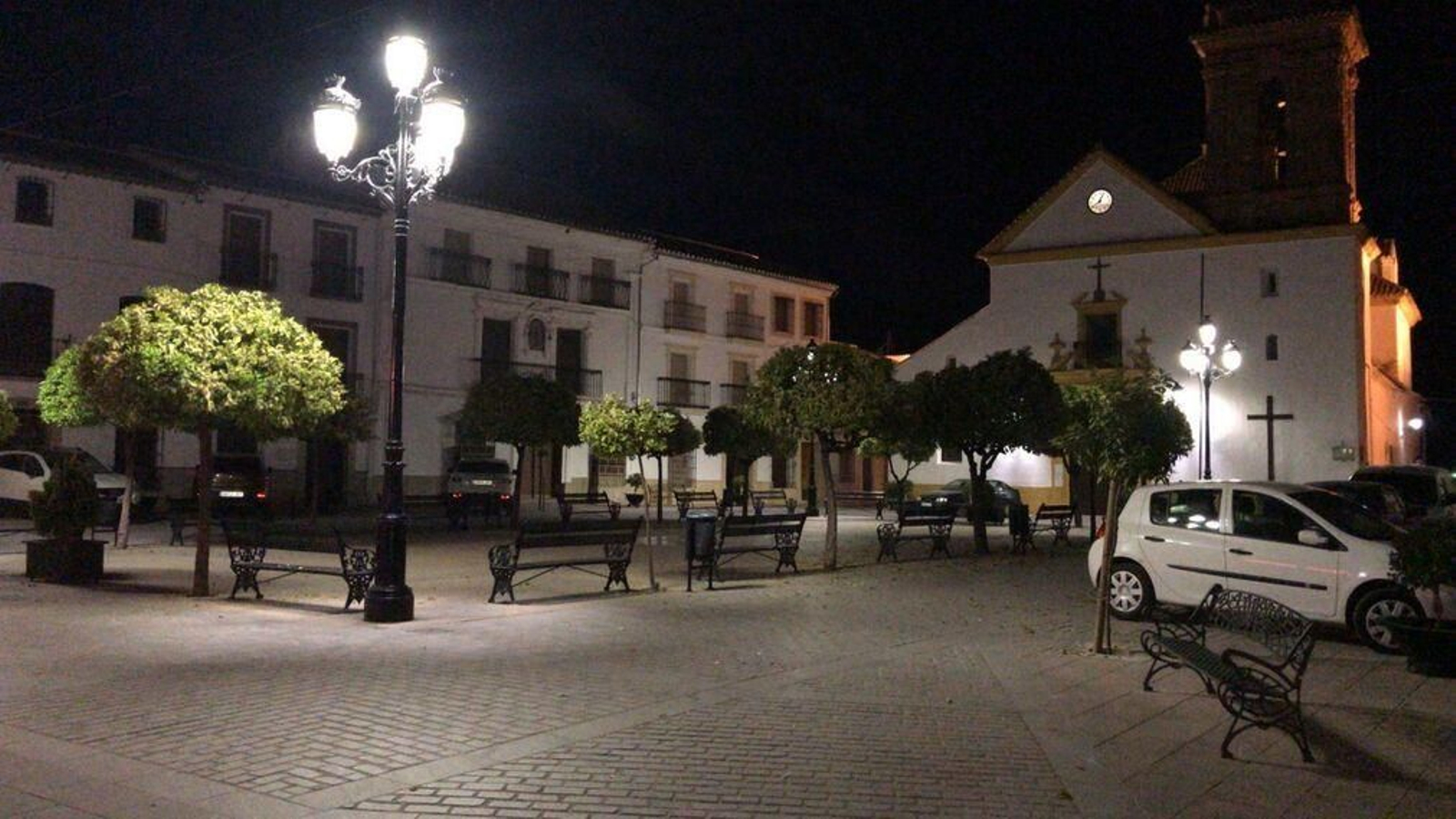 Calles vacías en Palenciana durante el confinamiento.