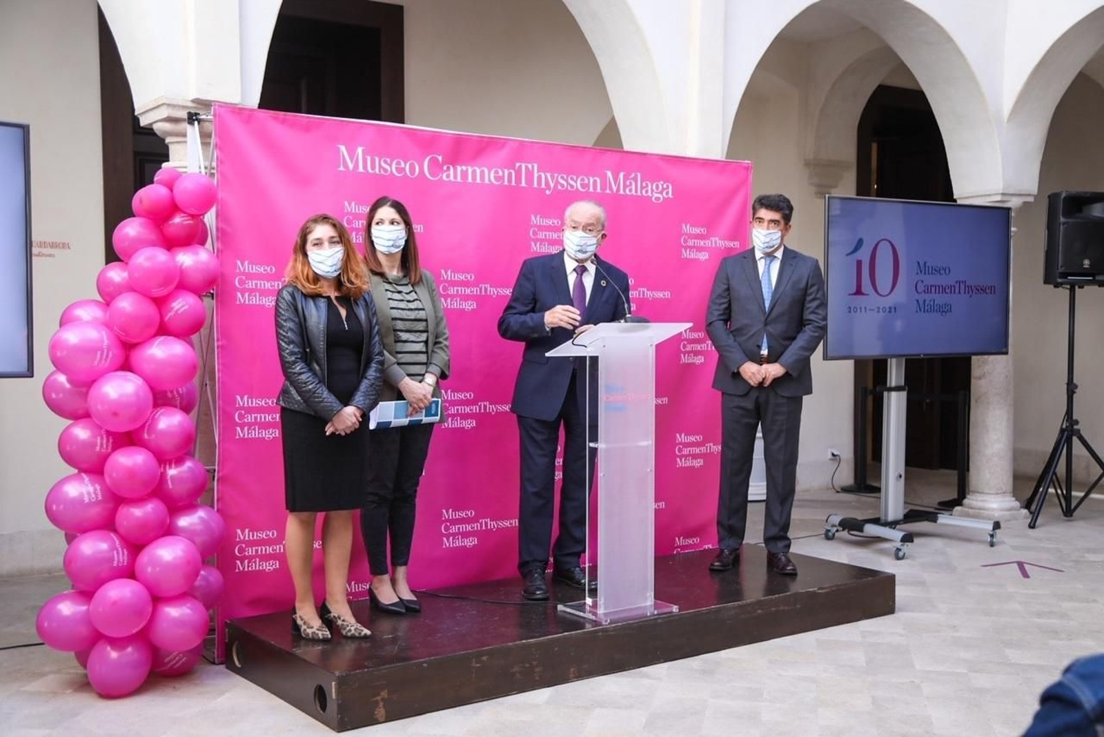Presentación del balance, este miércoles, en el Museo Carmen Thyssen Málaga.