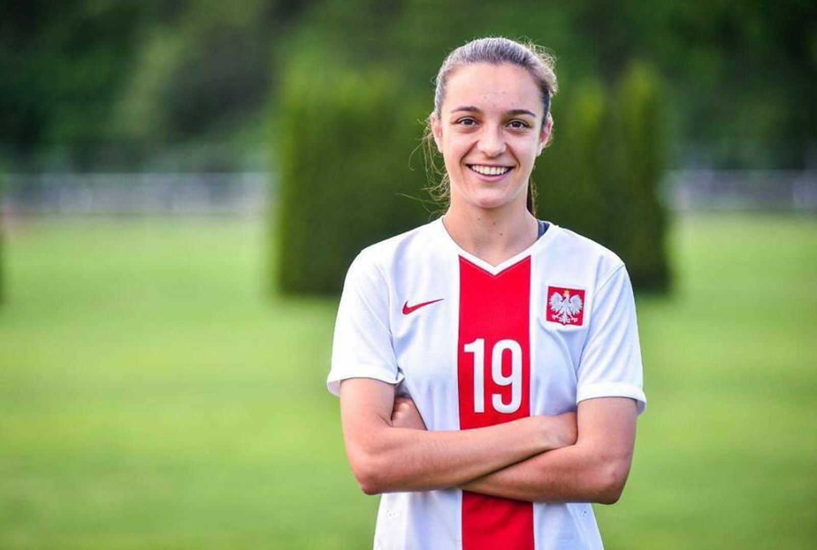 Natalia Padilla con la selección de Polonia.