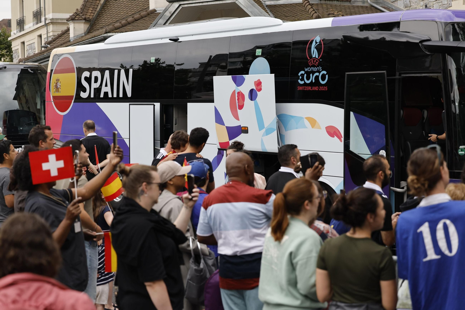 Las fotos de España antes de la final de la Eurocopa femenina