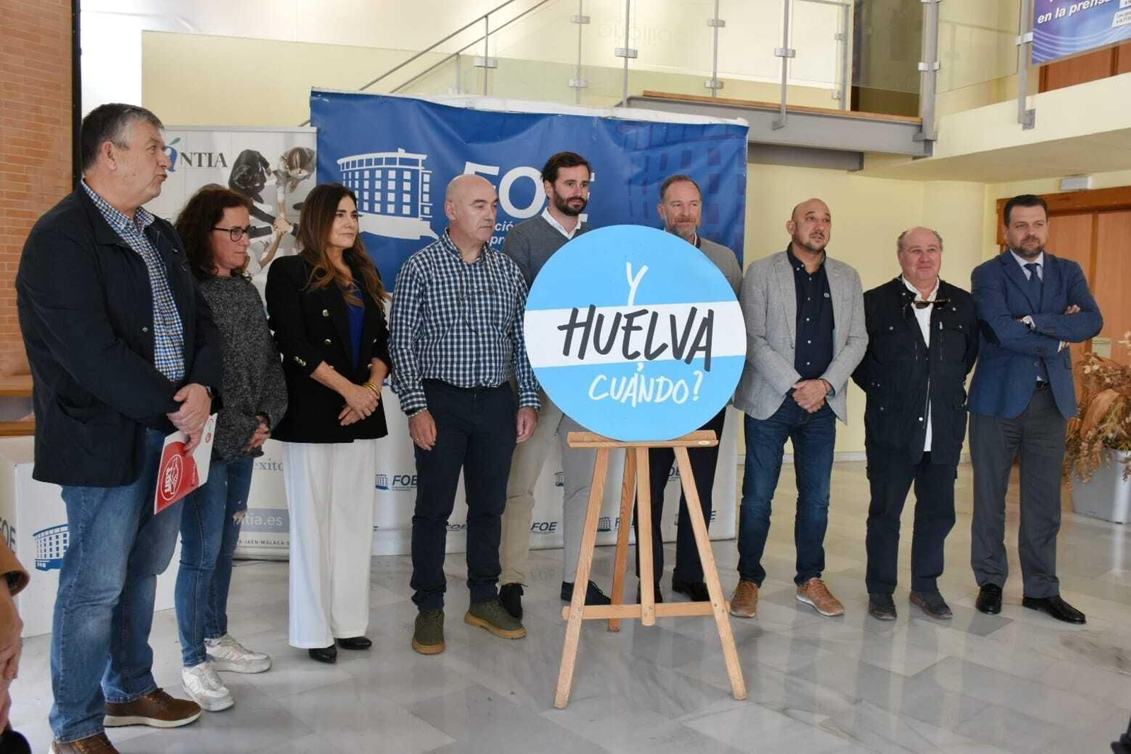 Representantes de la plataforma '¿Y Huelva Cuándo?
