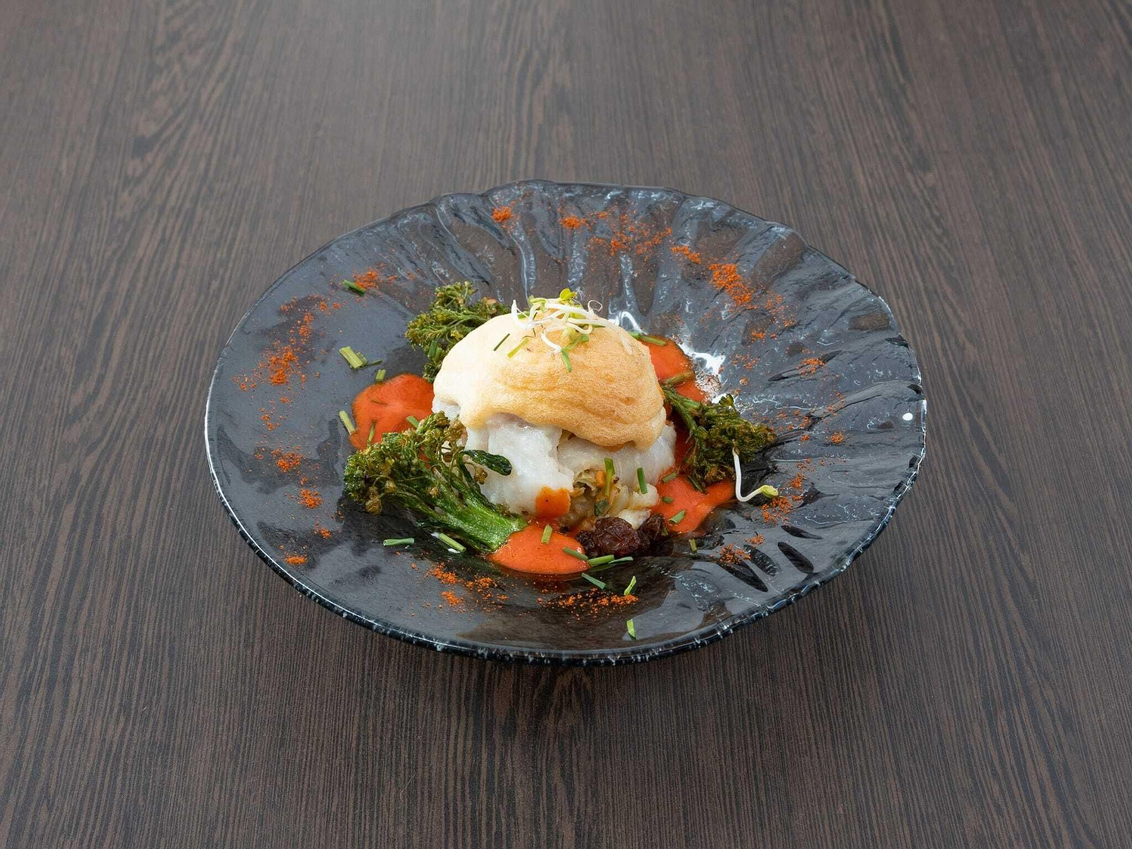 Bacalao con verduritas y gratinado de ali-oli