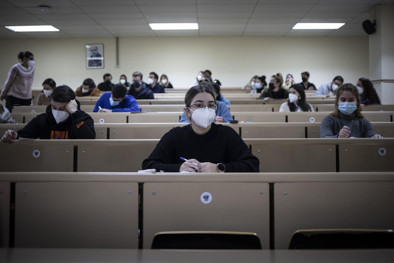 Exámenes en la Facultad de Farmacia, el pasado mes de enero.