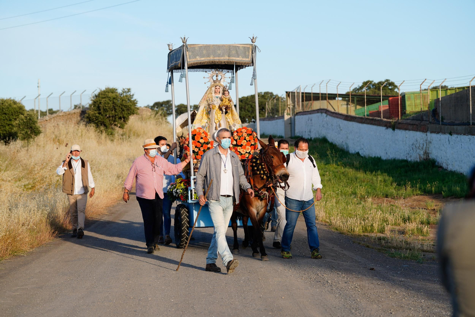 Las fotografías de la llegada de la Virgen de Luna a Villanueva de Córdoba