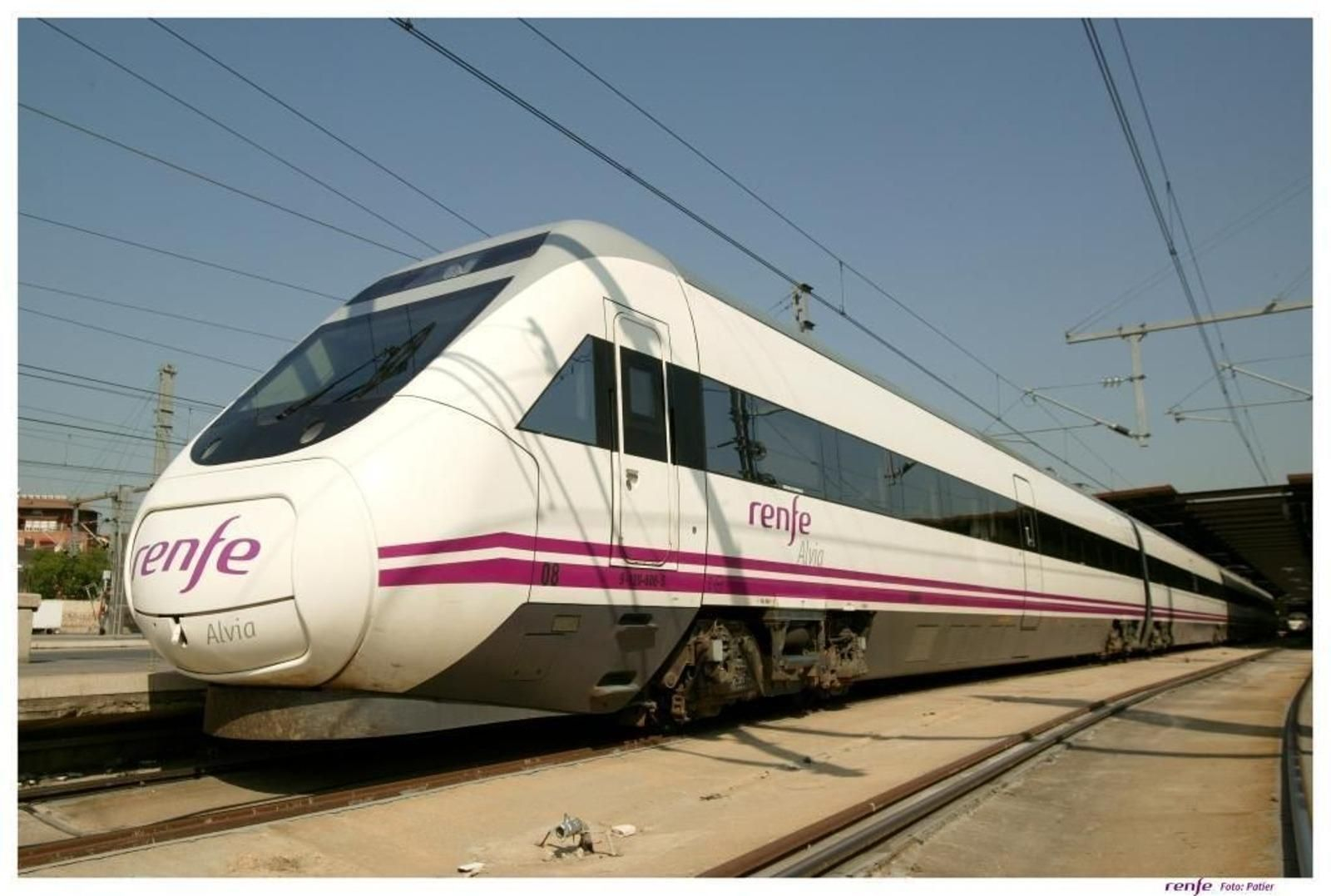 Un tren en Huelva.