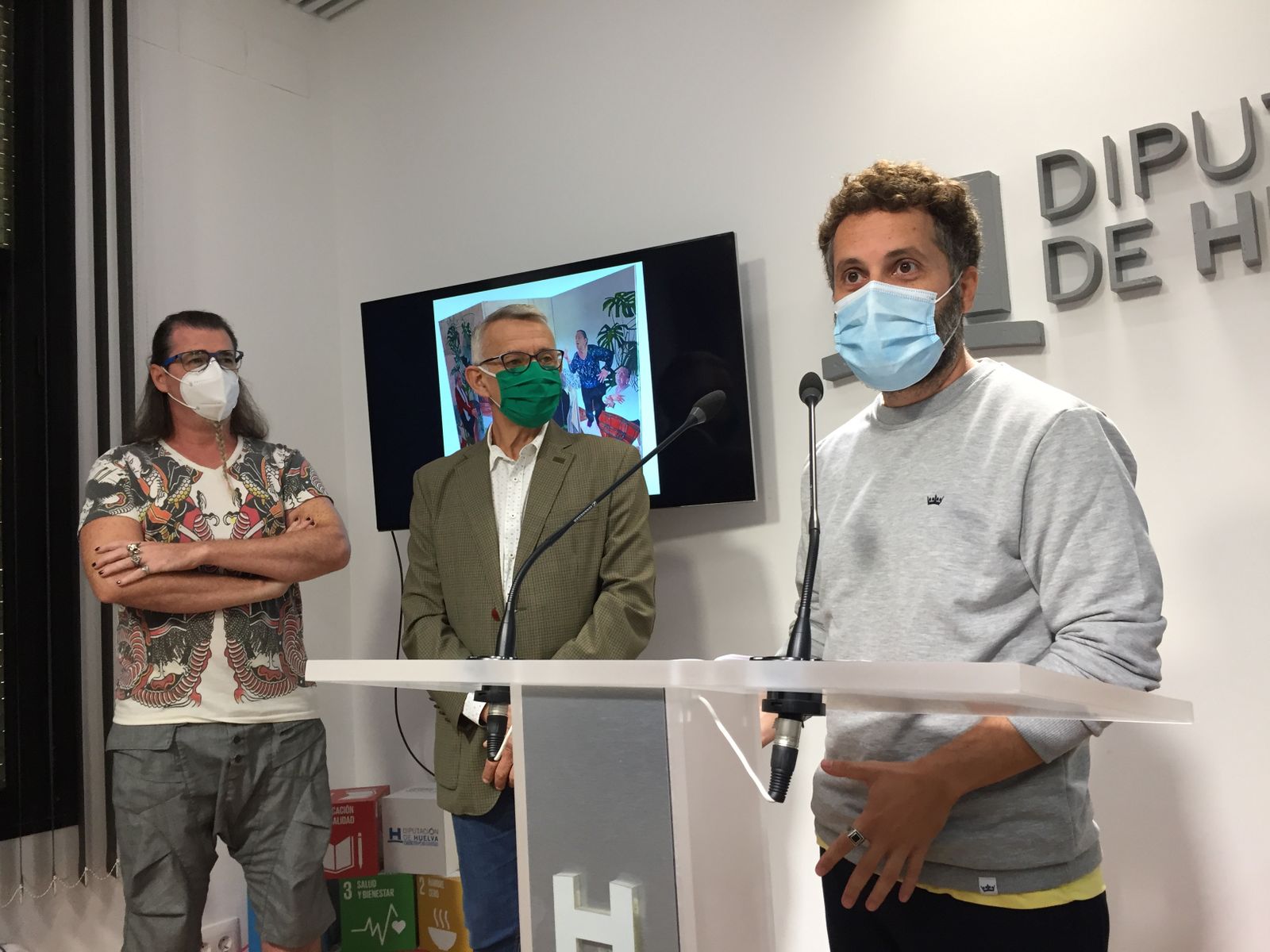 Juan Pablo Díaz, durante su participación en la rueda de prensa de esta mañana.