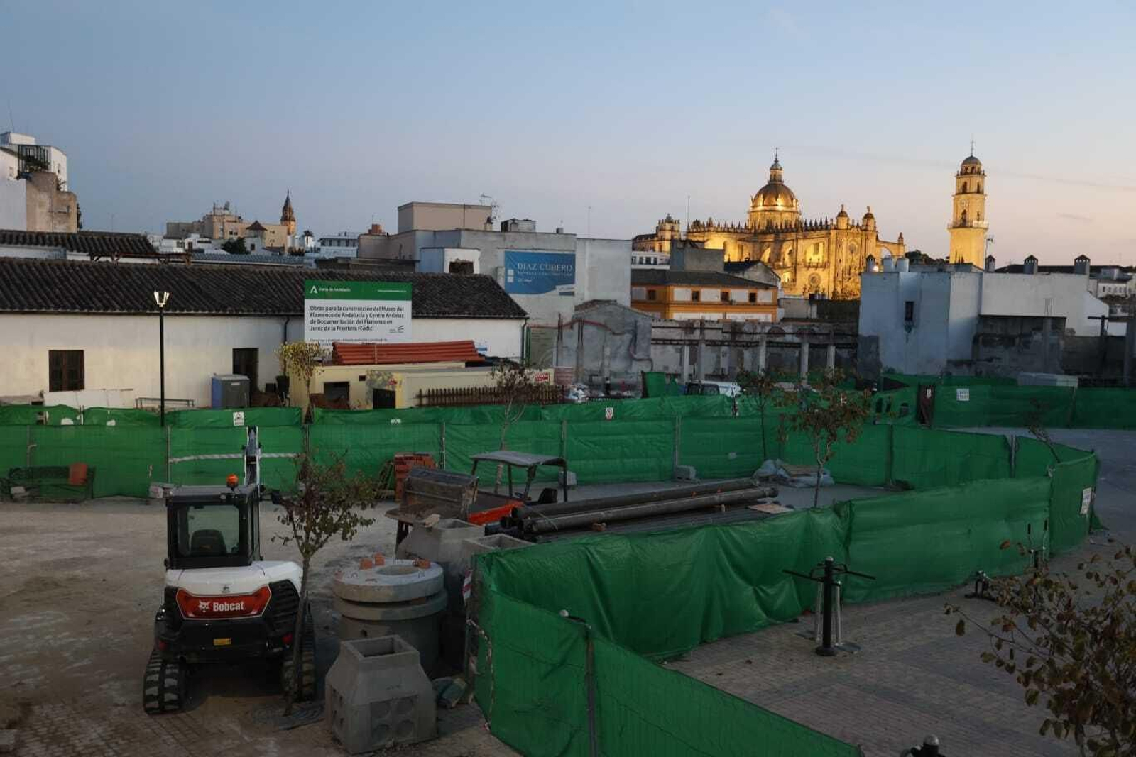 Aspecto actual que presenta las obras del futuro Museo del Flamenco de Andalucía. Aspecto actual que presenta las obras del futuro Museo del Flamenco de Andalucía.