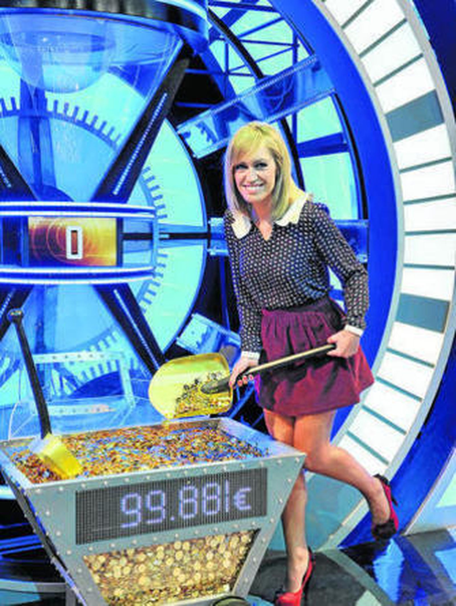 Luján Argüelles con la carretilla llena de euros de 'Money Time'