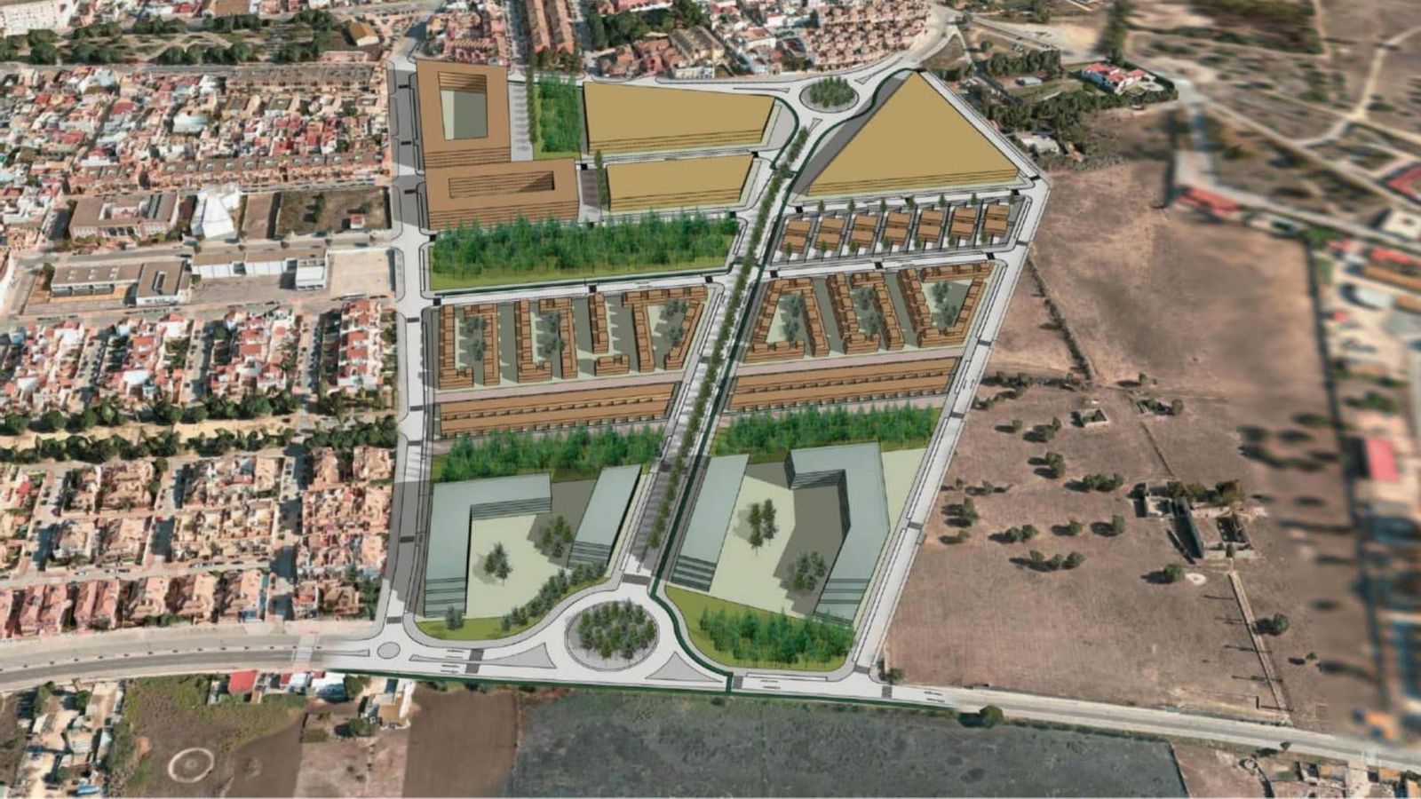 Así será el desarrollo residencial de la zona de Camposoto conocida como Huerta de la Compañía. Así será el desarrollo residencial de la zona de Camposoto conocida como Huerta de la Compañía.