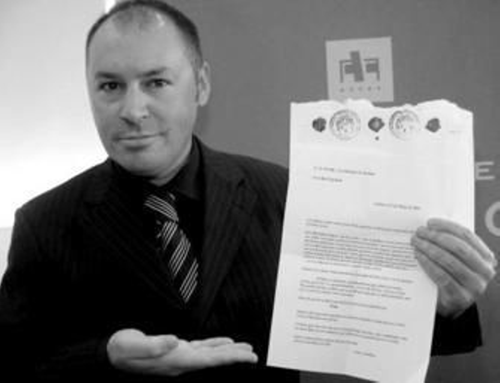 Juan Carlos Cofrade Santillana, durante la rueda de prensa que ofreció en Cáceres.