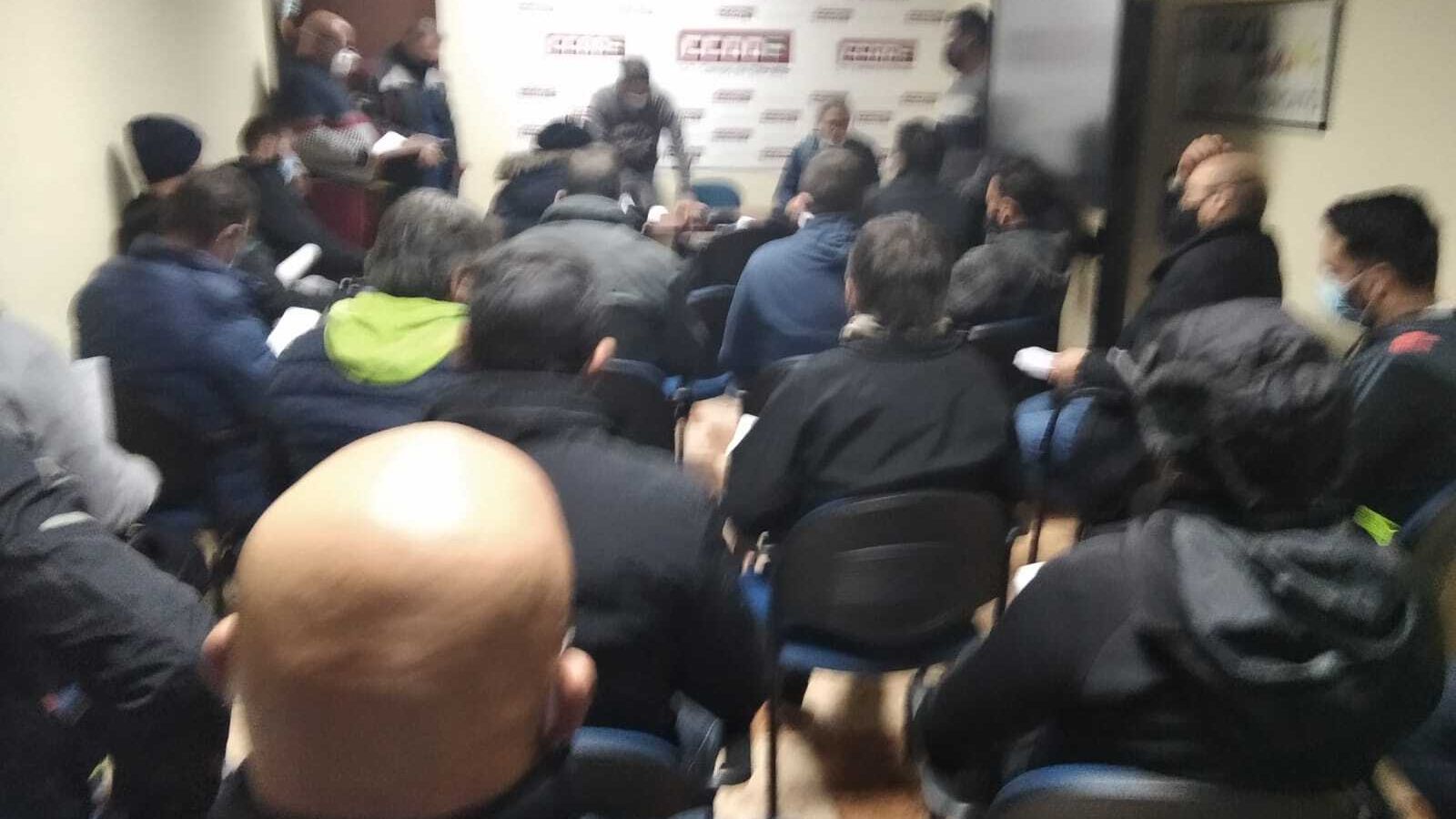 La asamblea de delegados de CCOO celebrada esta madrugada.