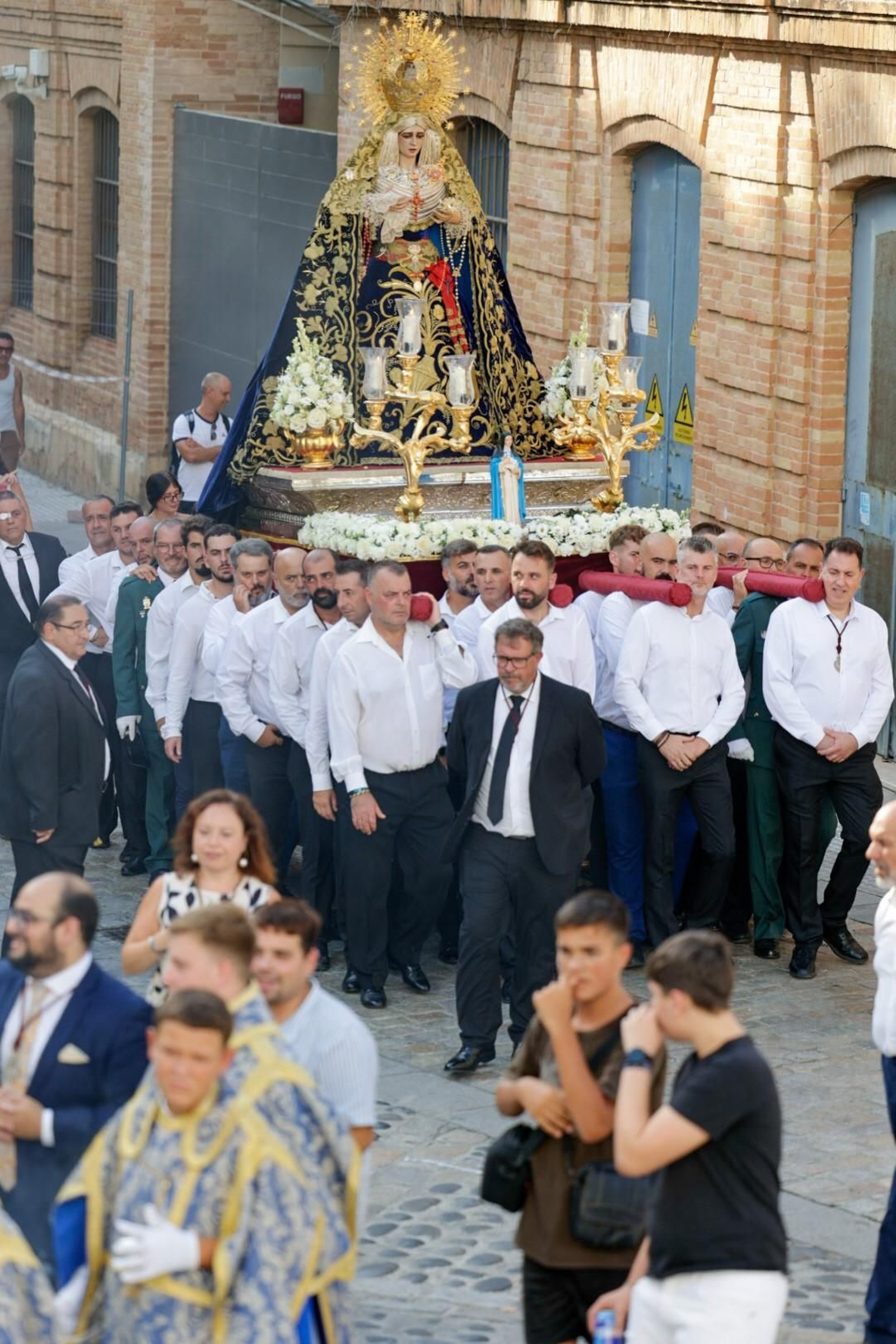 Así llegaba este 11 de agosto a Santo Domingo la Virgen de la Victoria de Expiración