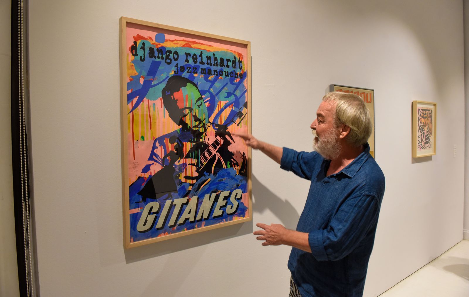 El artista Manolo Cuervo muestra su obra 'Django Reindhardt'