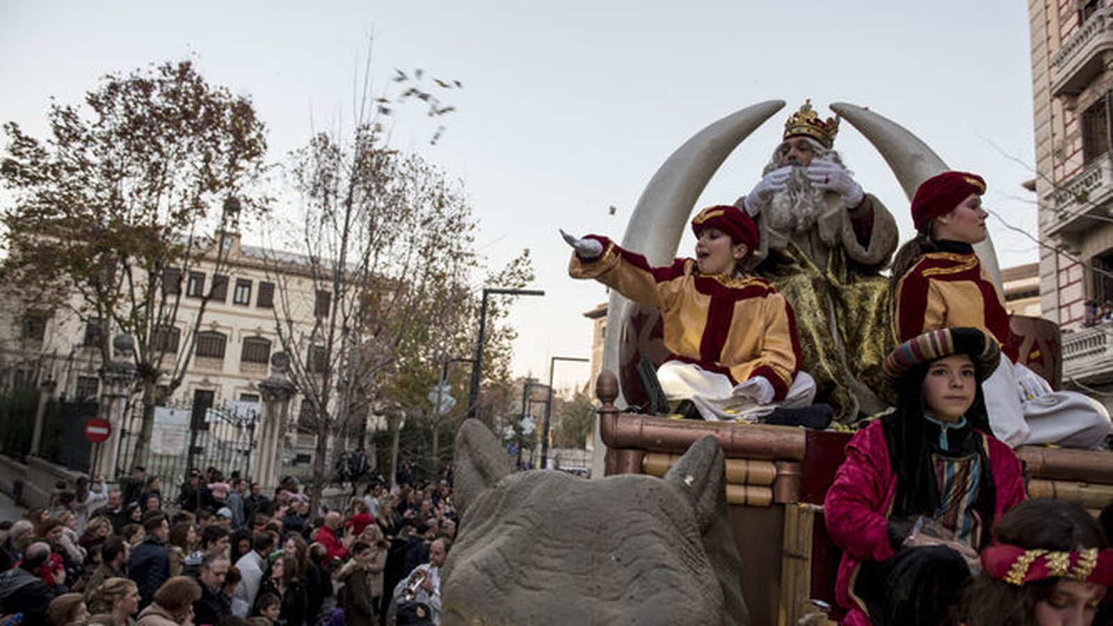 Una carroza real en la cabalgata granadina de años anteriores