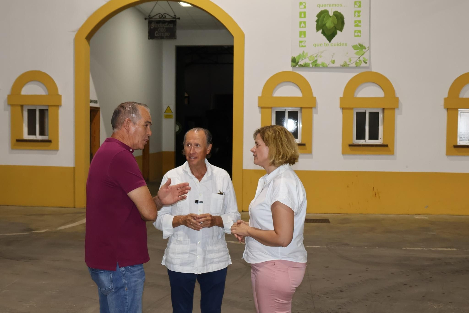 Un momento de la visita.