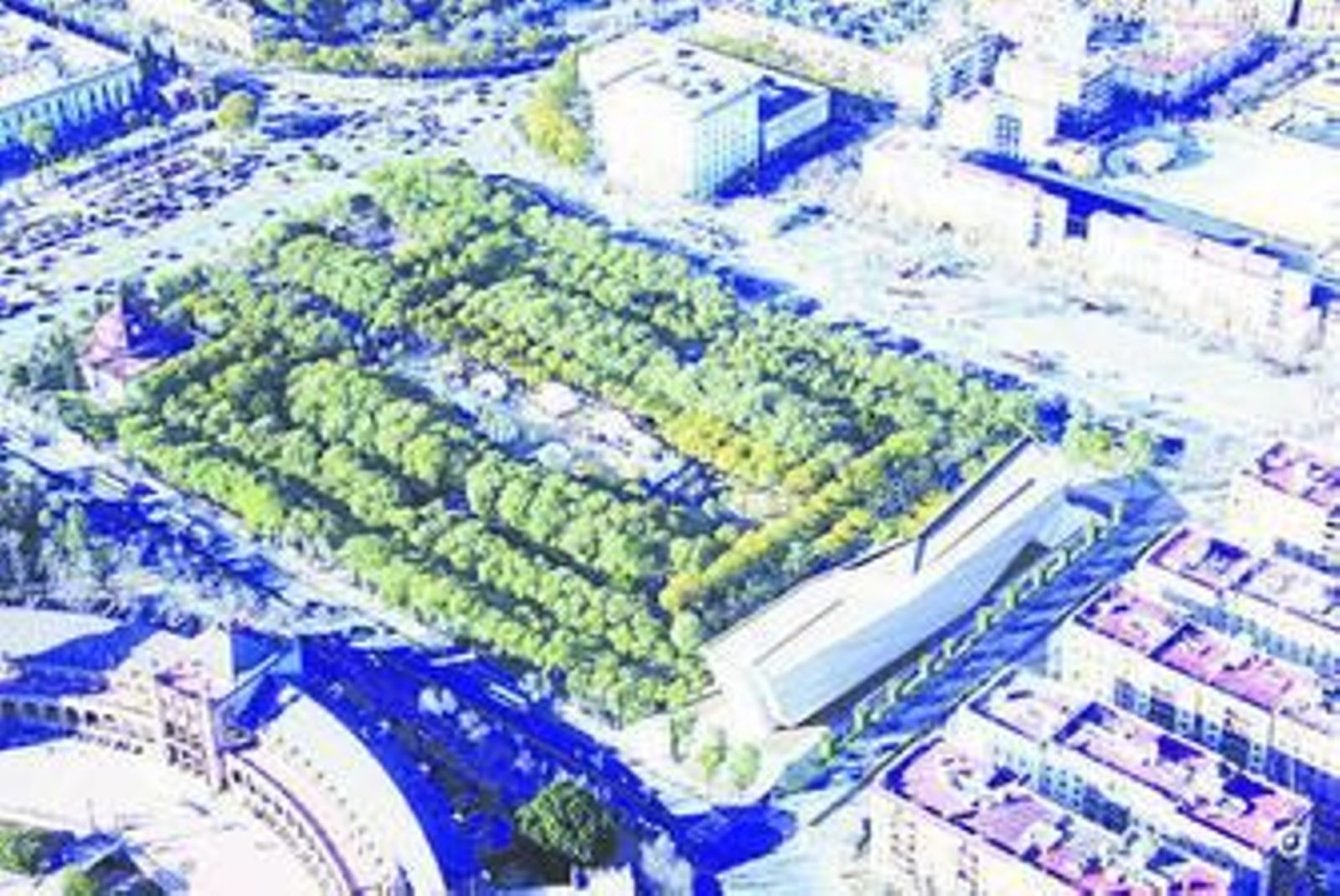 Una recreación virtual del impacto del proyecto de la arquitecta iraquí Zaha Hadid.