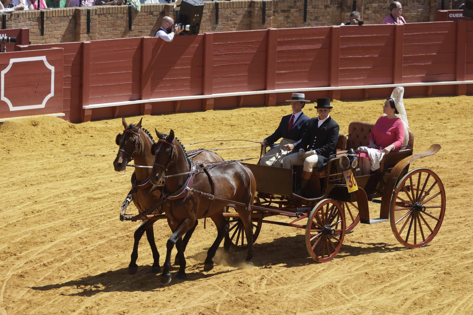 Las imágenes de la exhibición  de enganches en la Maestranza