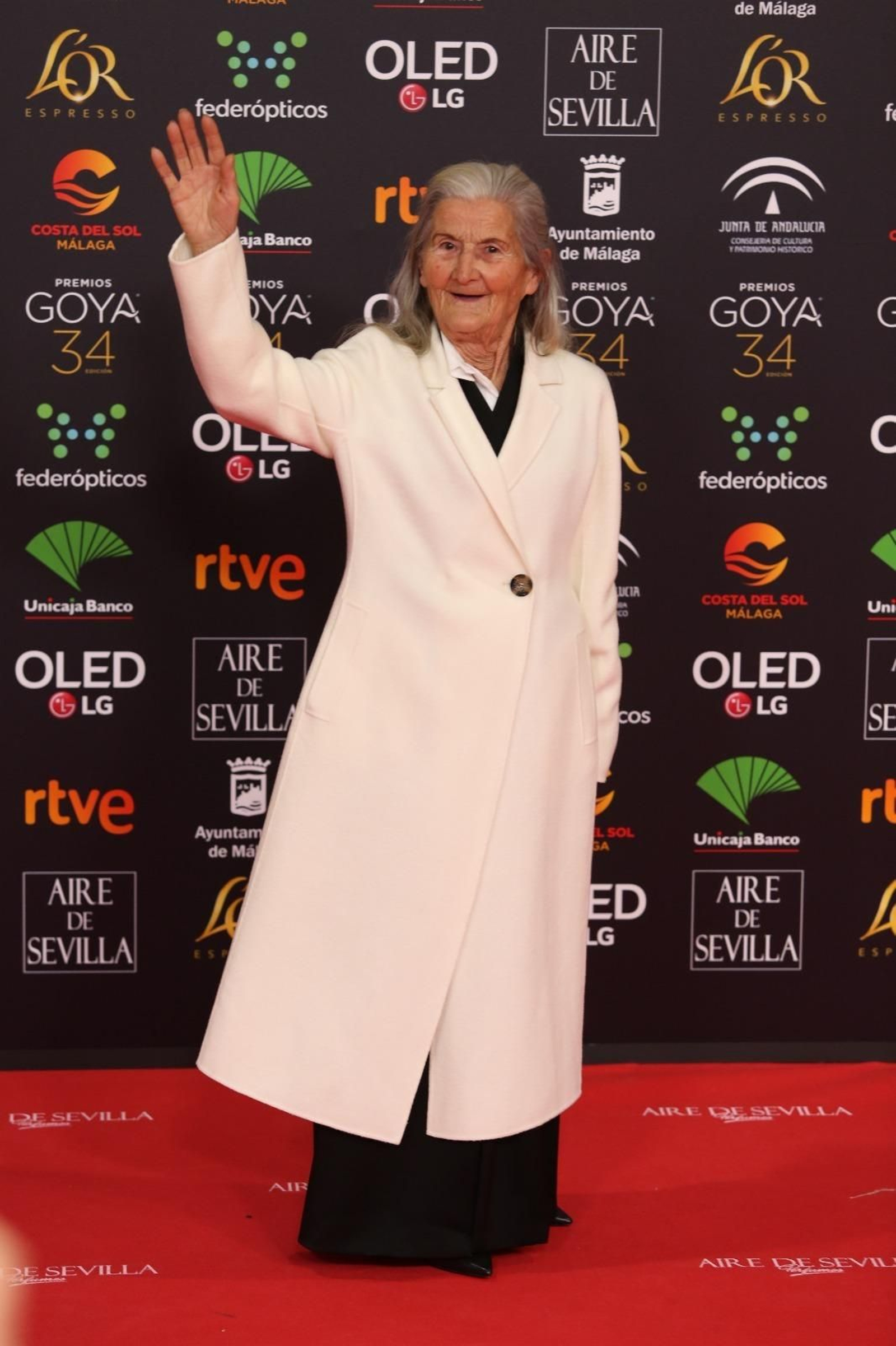 Benedicta Sánchez, la actriz gallega de 84 años, en los Goya de Málaga.